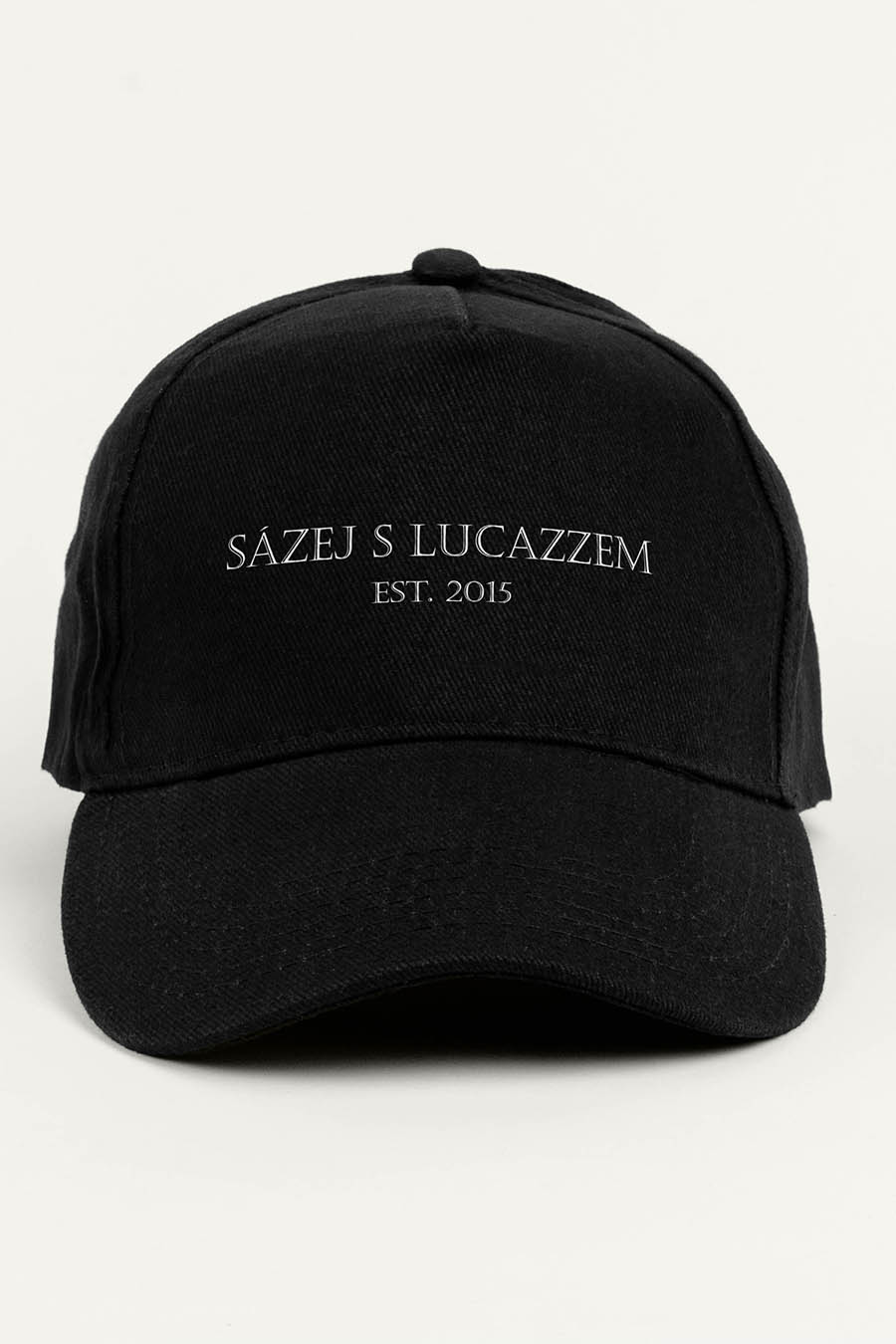 Levně Kšiltovka Jockey, Barva Černá, s Potiskem Sázej s Lucazzem