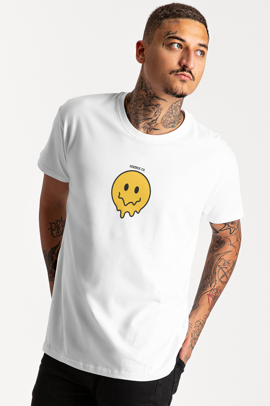 Levně Tričko, Barva Bílá, s Potiskem Smiley Reveal