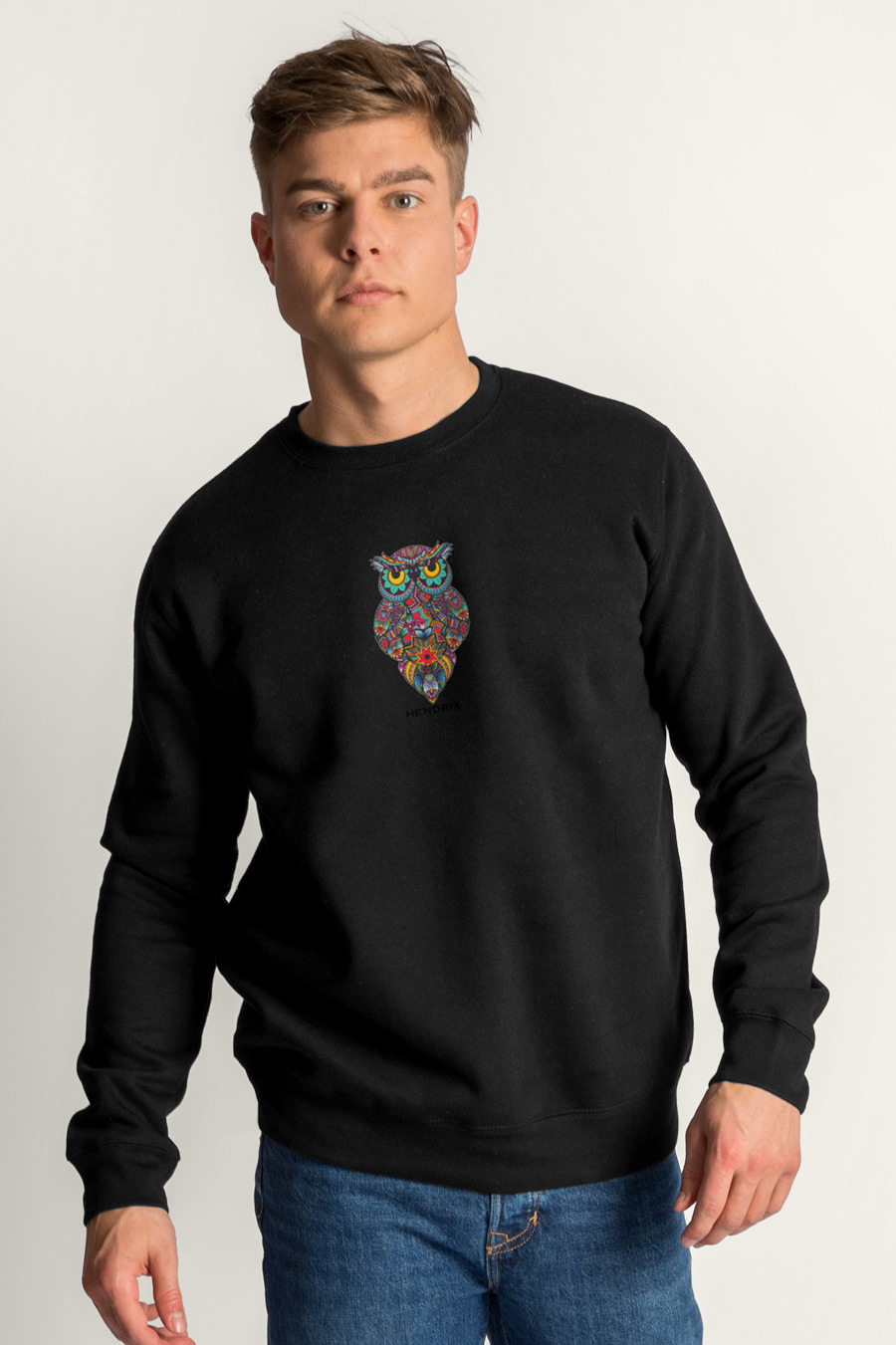 Levně Mikina, Barva Černá, s Potiskem Zengaya Owl