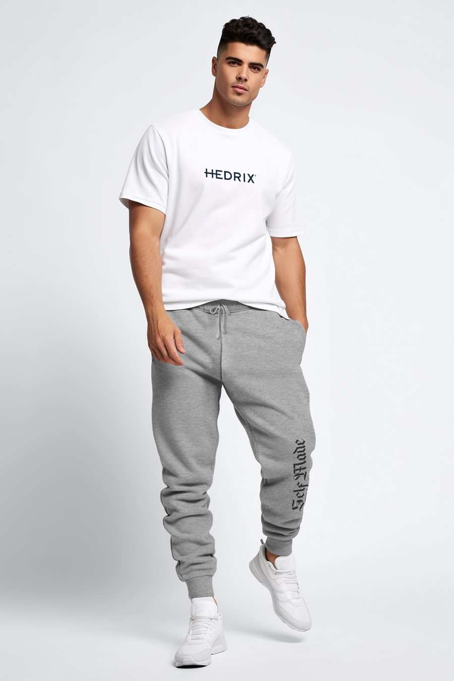 Tepláky Jogger , Barva Modrá, s Potiskem Self Made Man · záber 12