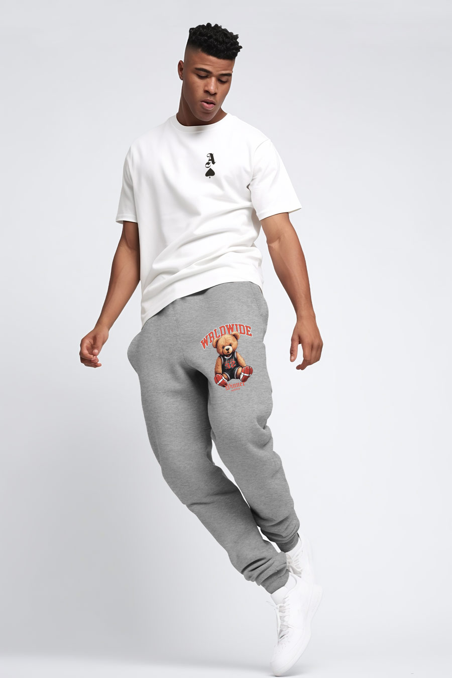 Tepláky Jogger , Barva Modrá, s Potiskem Wordwide Winner Teddy · záber 12