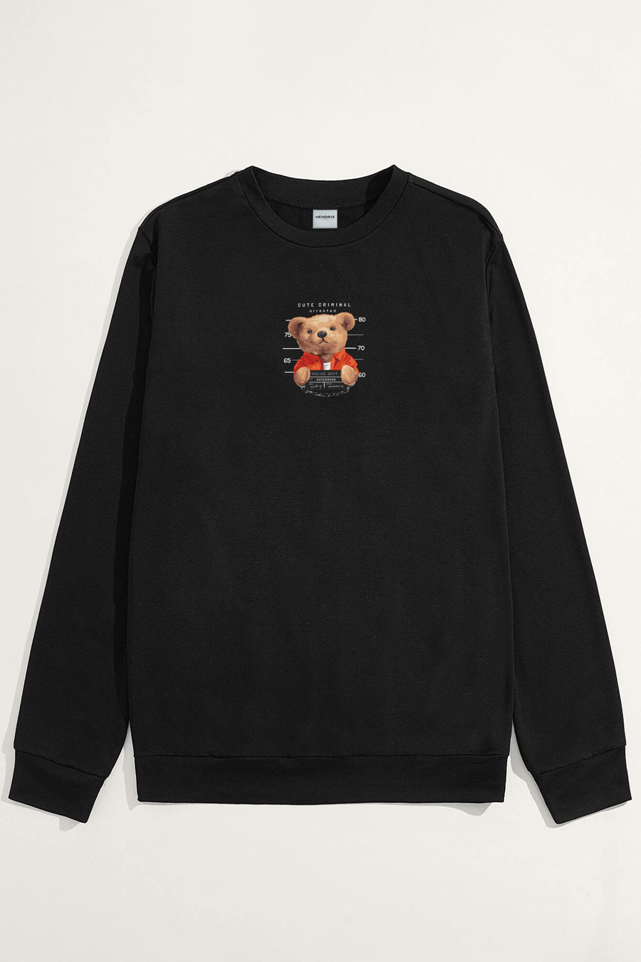 Levně Mikina, Barva Černá, s Potiskem Criminal Teddy