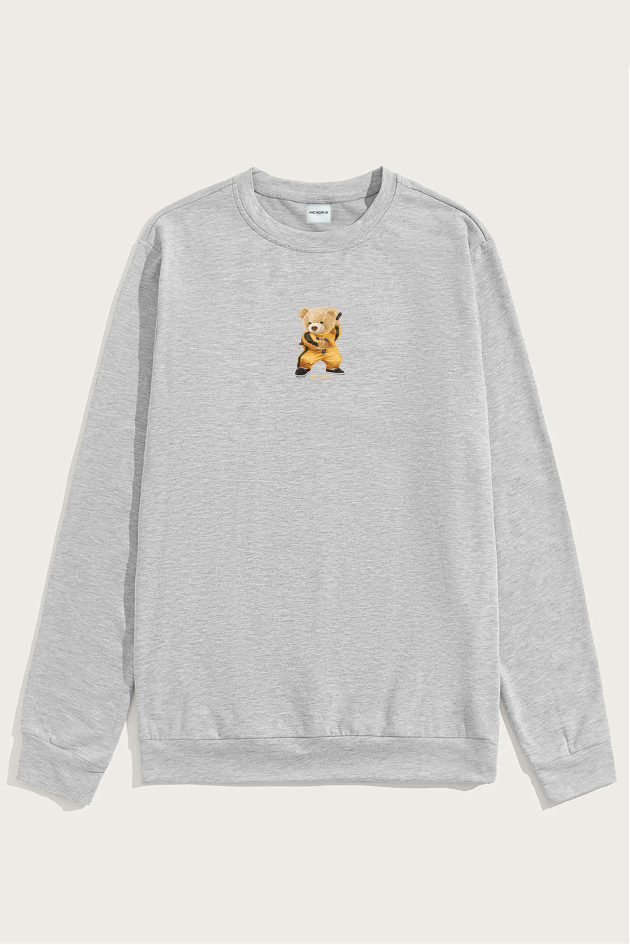 Levně Mikina, Barva Šedá, s Potiskem Kung Fu Teddy