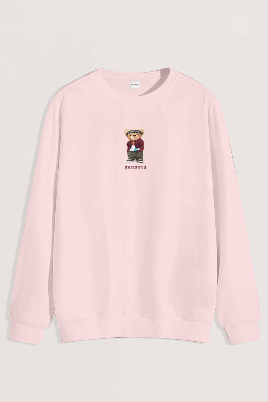 Levně Mikina, Barva Růžová, s Potiskem Gangsta Teddy