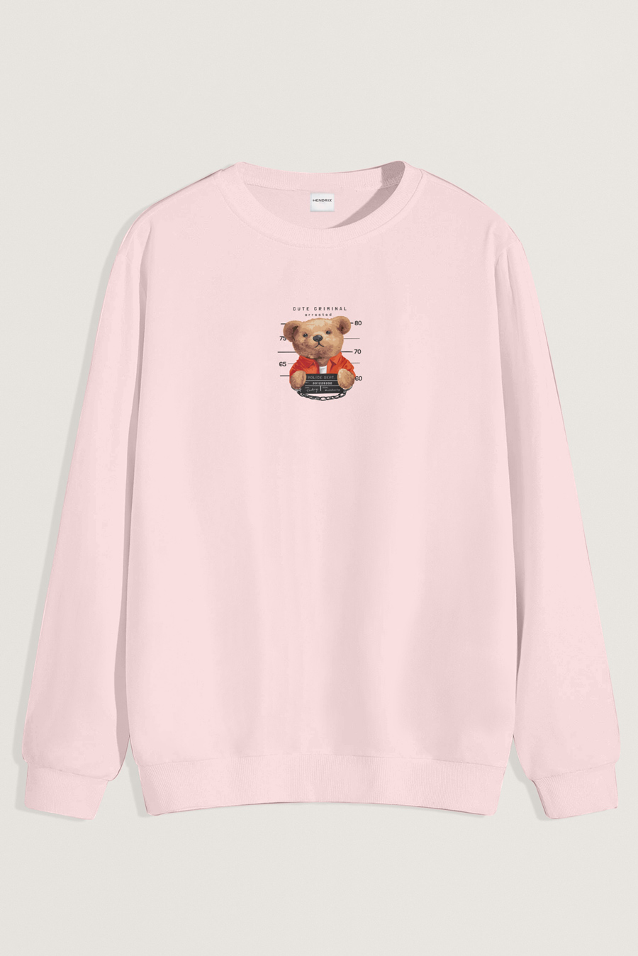 Levně Mikina, Barva Růžová, s Potiskem Convict Teddy