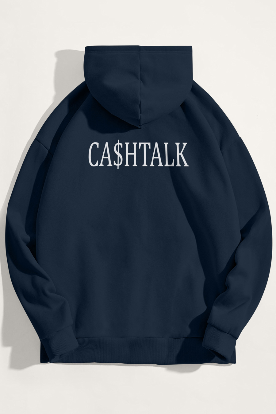 Levně Mikina s Kapucí, Barva Modrá, s Potiskem Cashtalk