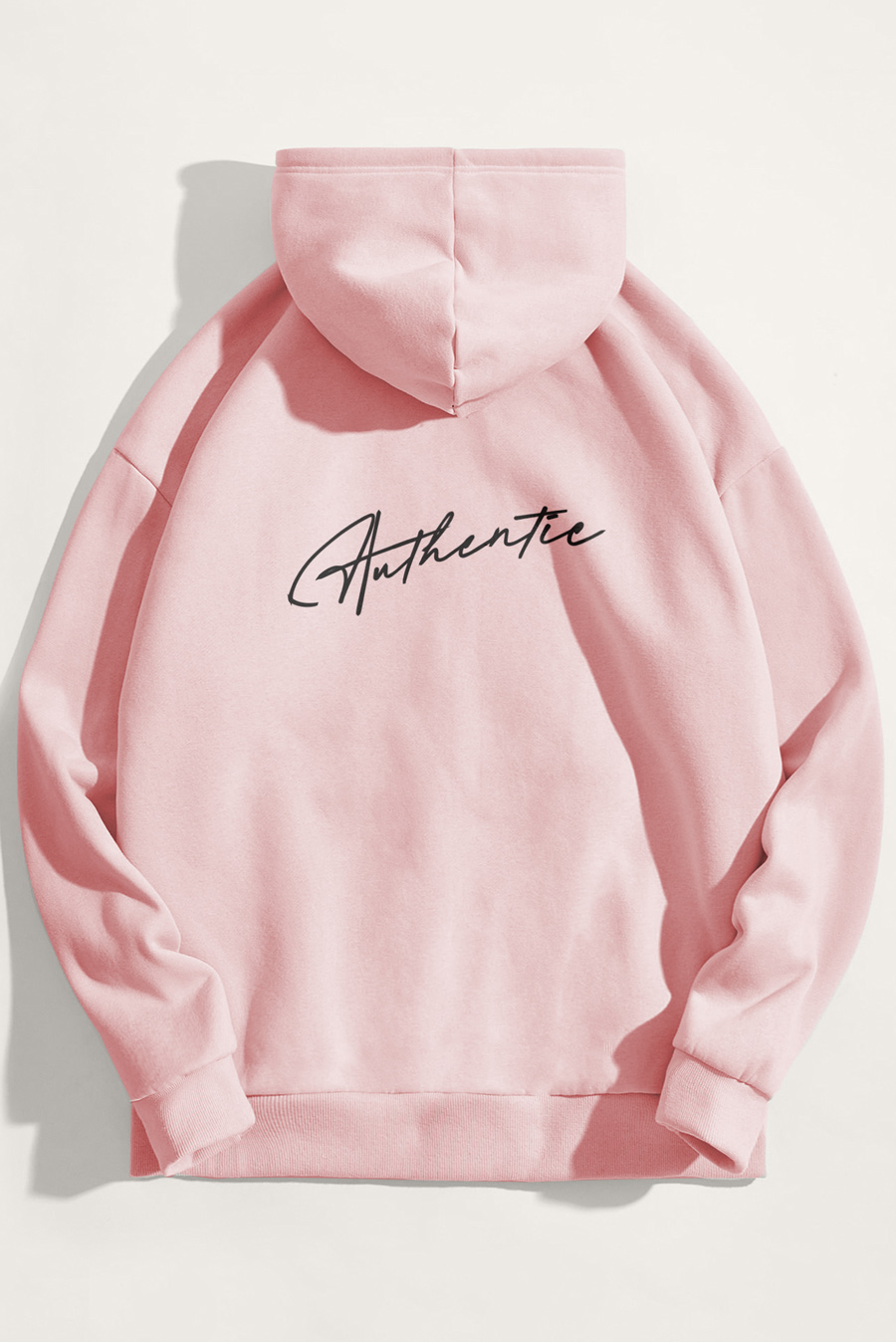 Levně Mikina s Kapucí, Barva Růžová, s Potiskem Authentic