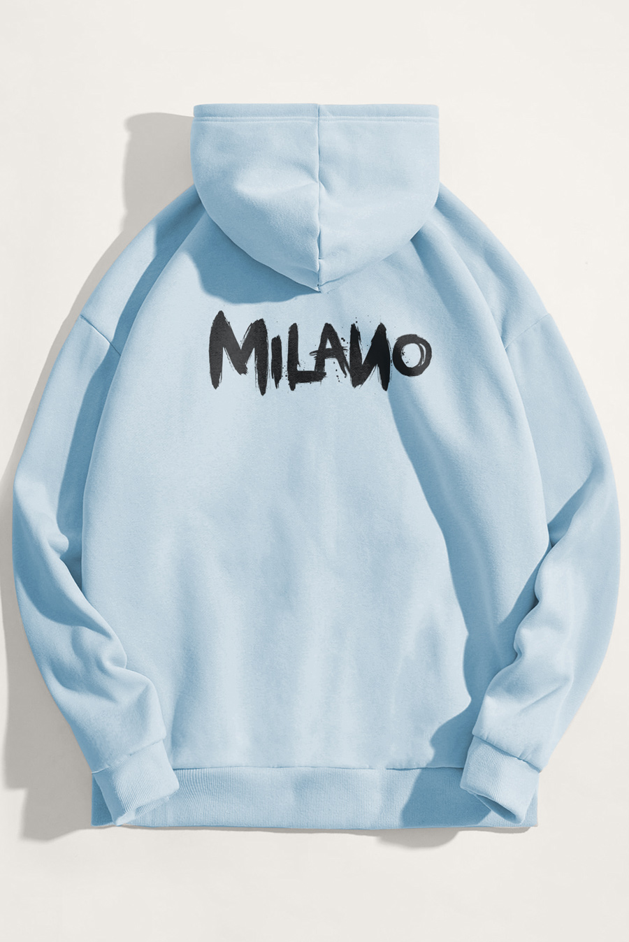 Levně Mikina s Kapucí, Barva Nebesky Modrá , s Potiskem Milano