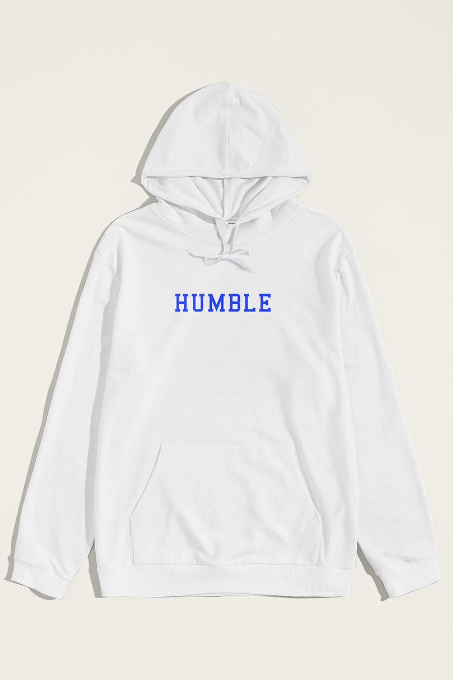 Levně Mikina s Kapucí, Barva Bílá, s Potiskem Humble Print