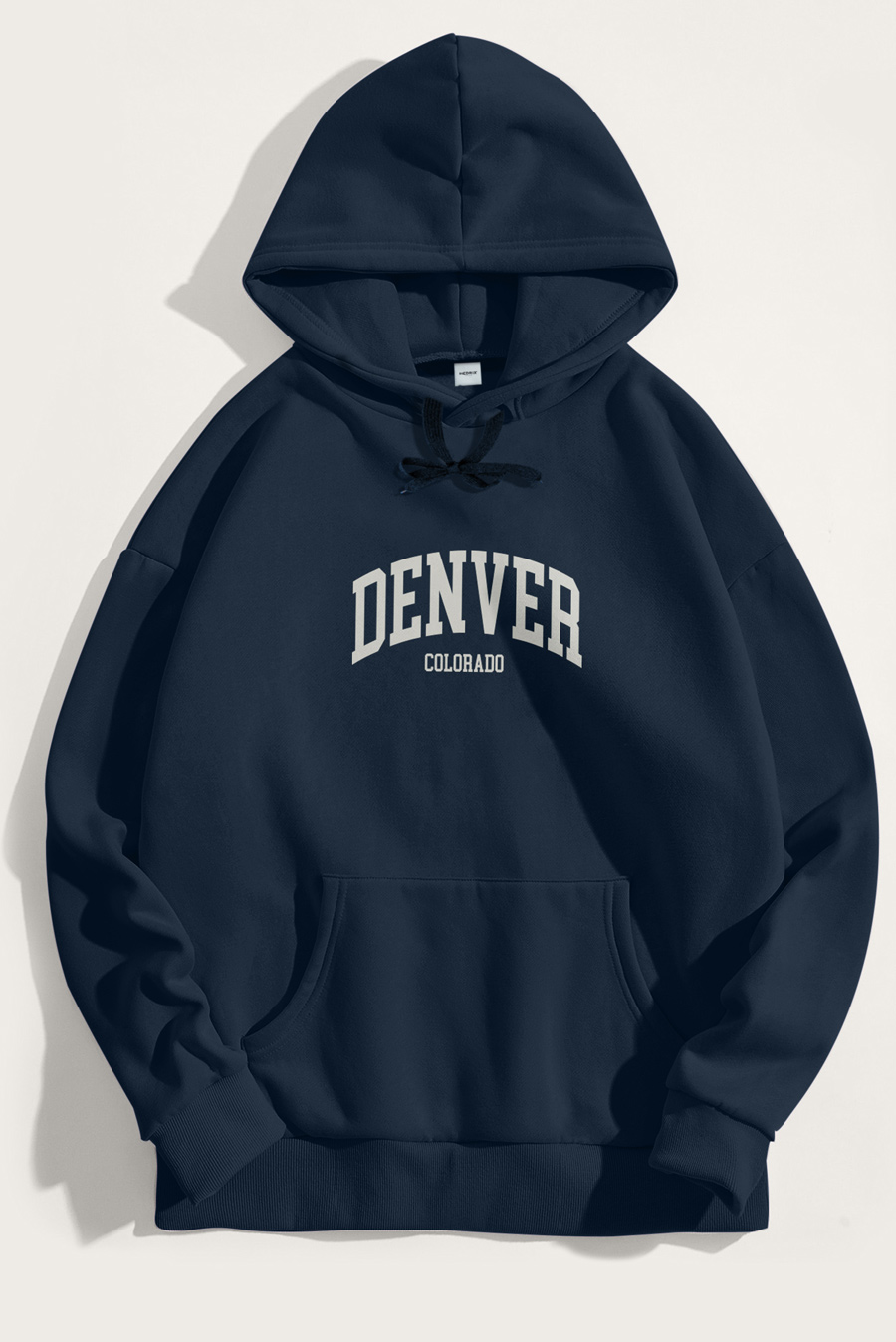 Levně Mikina s Kapucí, Barva Modrá, s Potiskem Denver Colorado