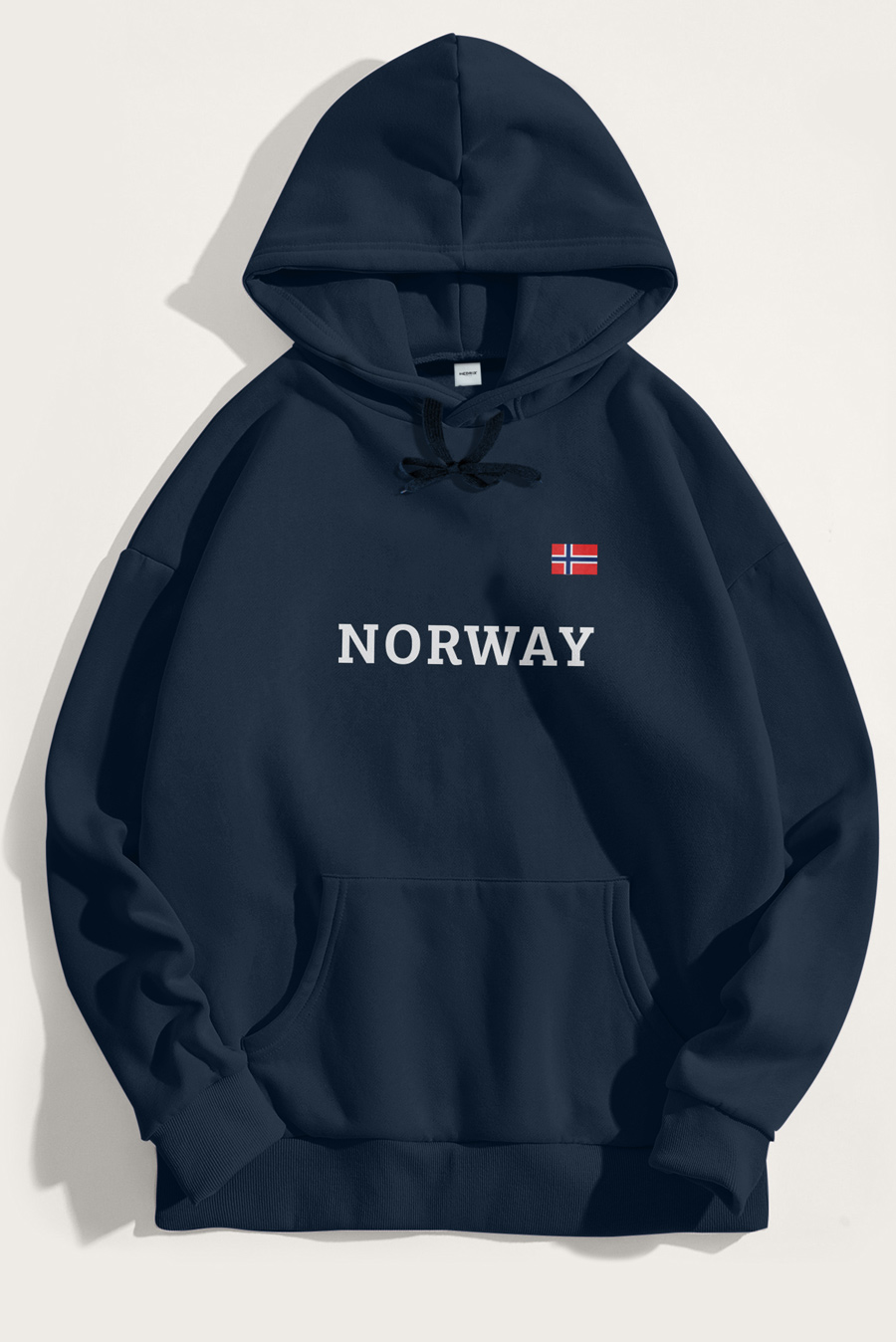 Levně Mikina s Kapucí, Barva Modrá, s Potiskem Norway