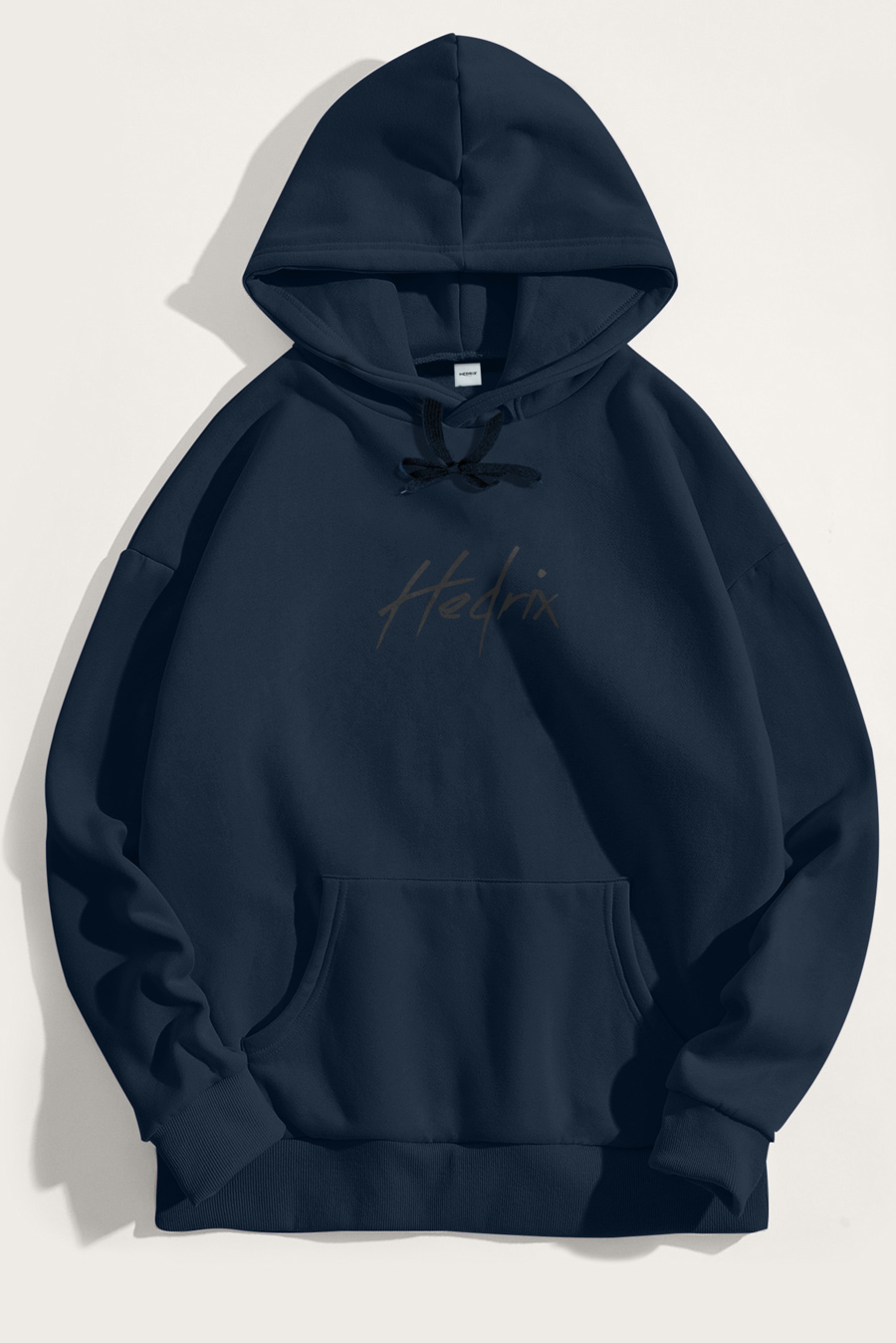 Levně Mikina s Kapucí, Barva Modrá, s Potiskem Hedrix Logo Grey