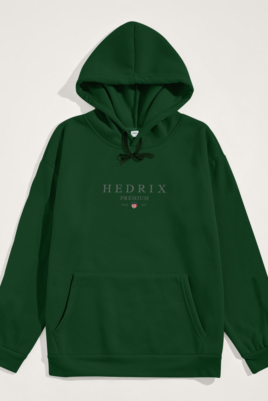 Levně Mikina s Kapucí, Barva Zelená, s Potiskem Hedrix Premium Club