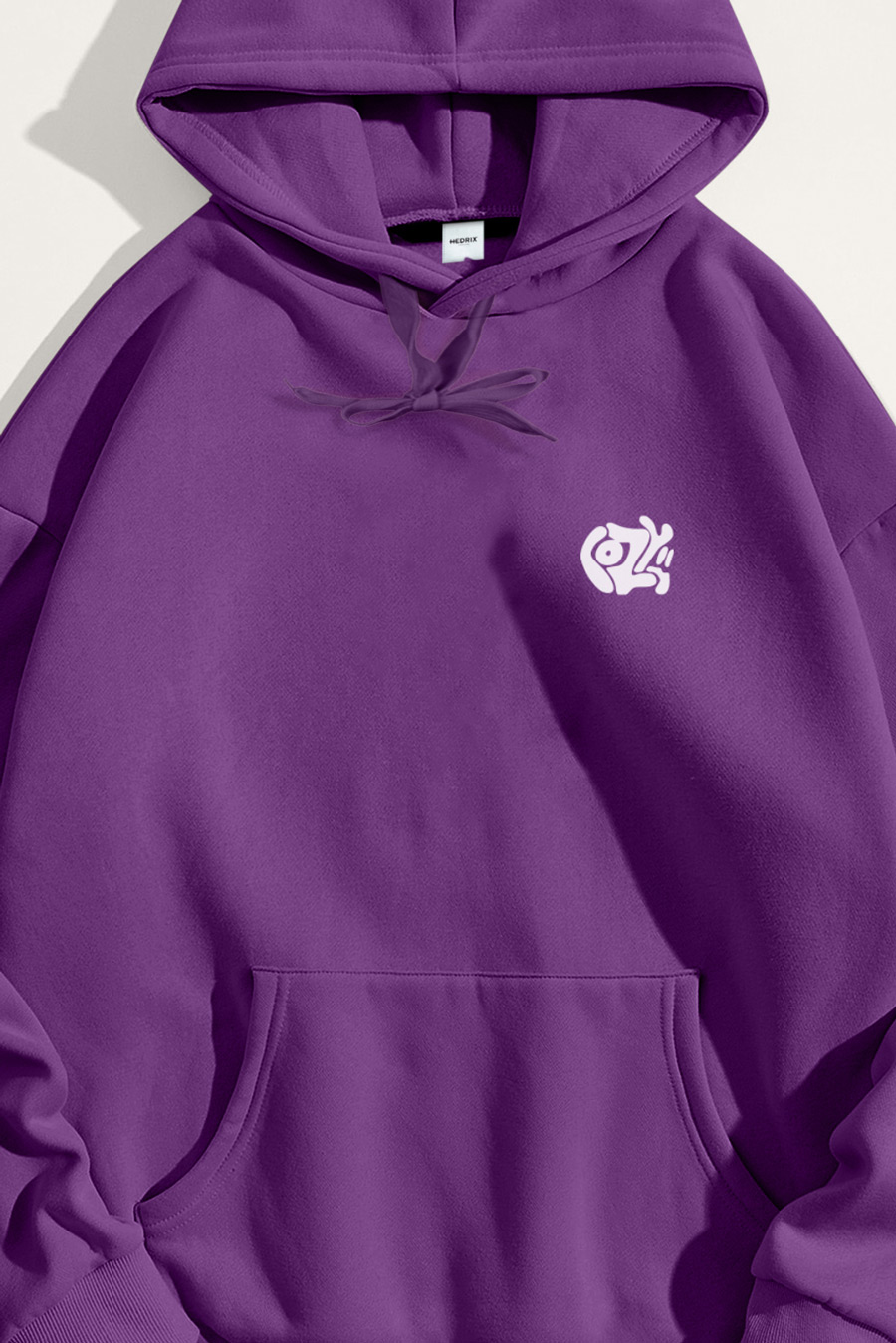 Levně Mikina s Kapucí, Barva Fialová , s Potiskem Cozy