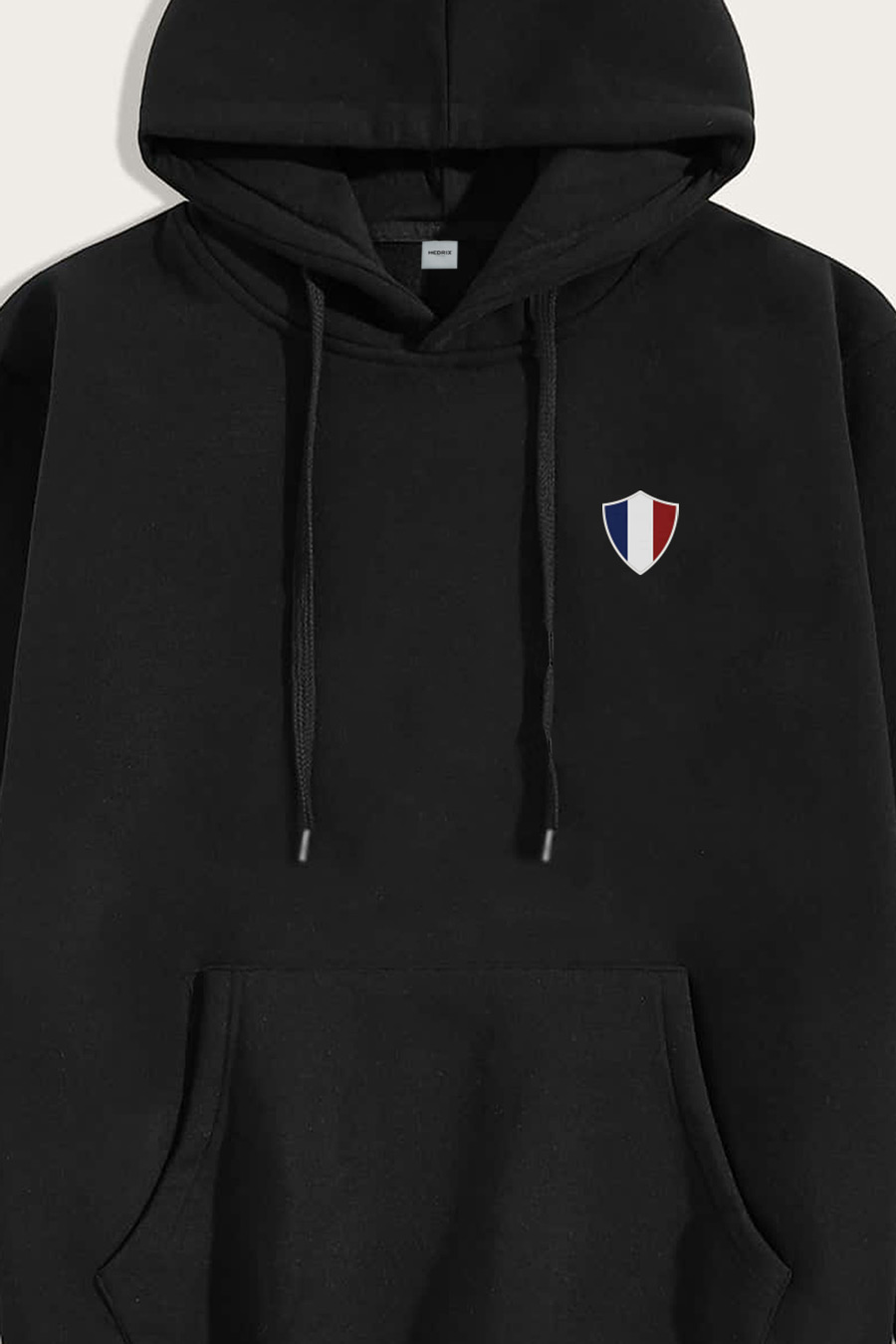 Levně Mikina s Kapucí, Barva Černá, s Potiskem Paris XXXIII Bold