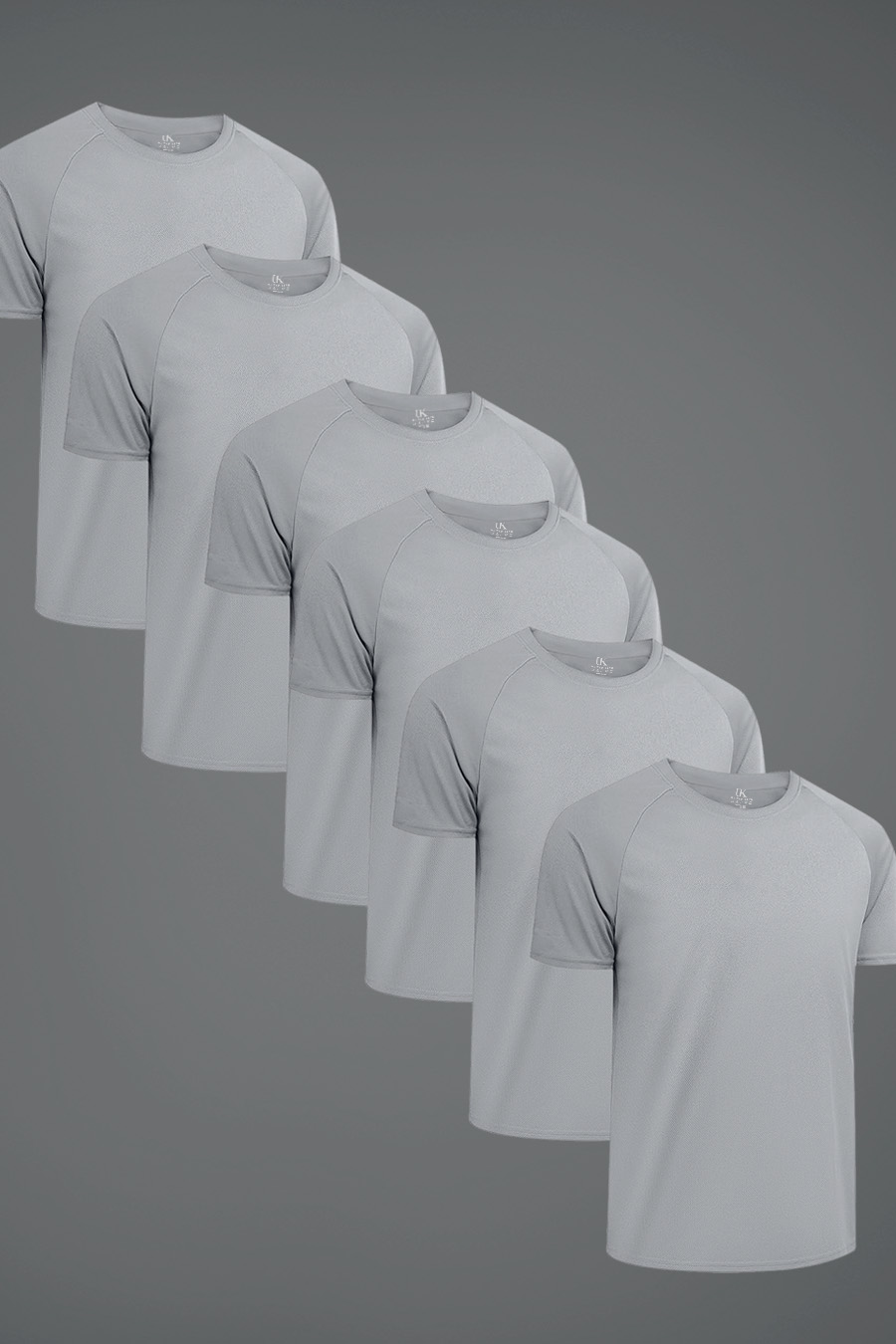 Levně Ultrafit Performance Trička, 6-Pack - Šedá