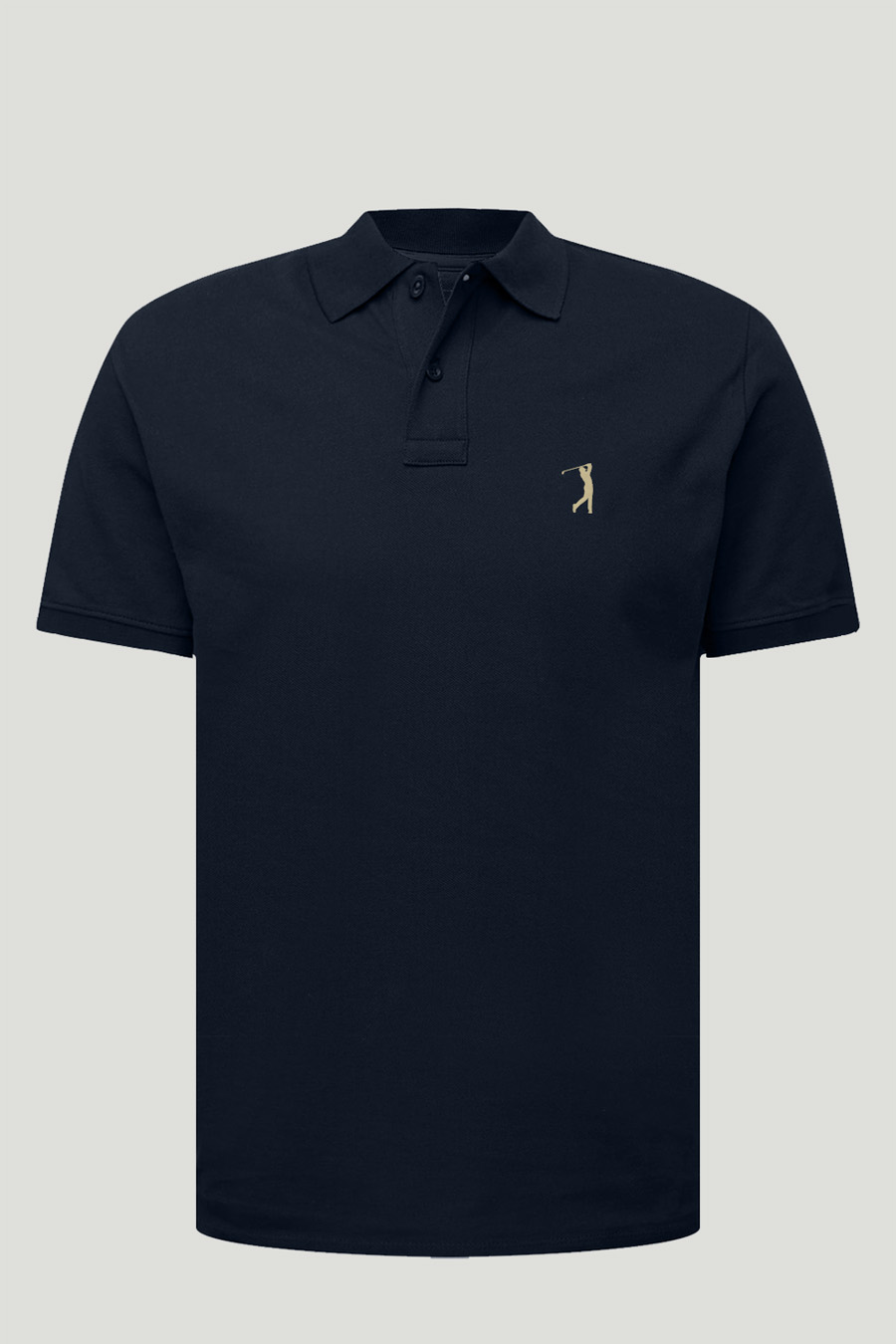 Levně Polo Tričko Slim Fit, Barva Modrá, s Potiskem Golf Logo Minimal