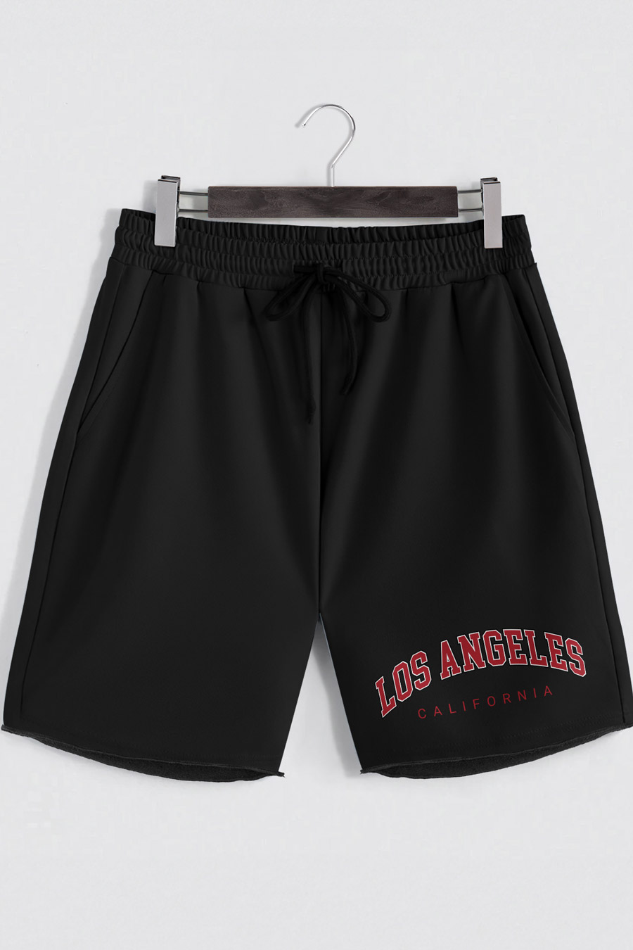 Levně Šortky, Barva Černá, s Potiskem Red Los Angeles