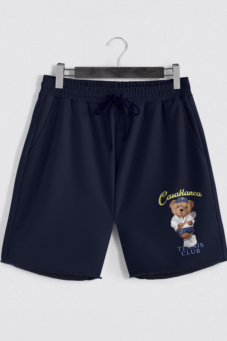 Levně Šortky, Barva Modrá, s Potiskem Tennis Teddy