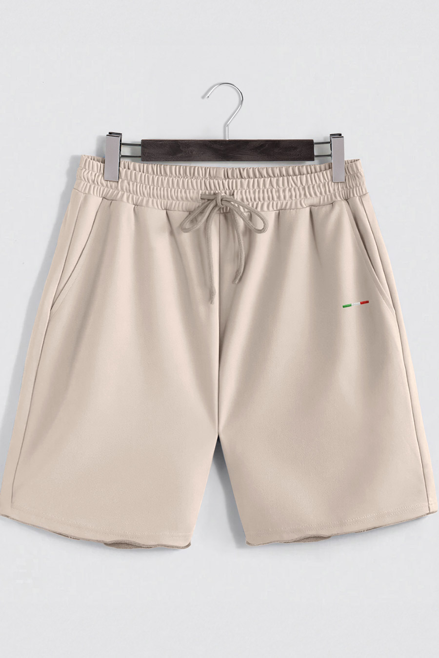 Levně Šortky, Barva Ekru, s Potiskem Italian Stripe