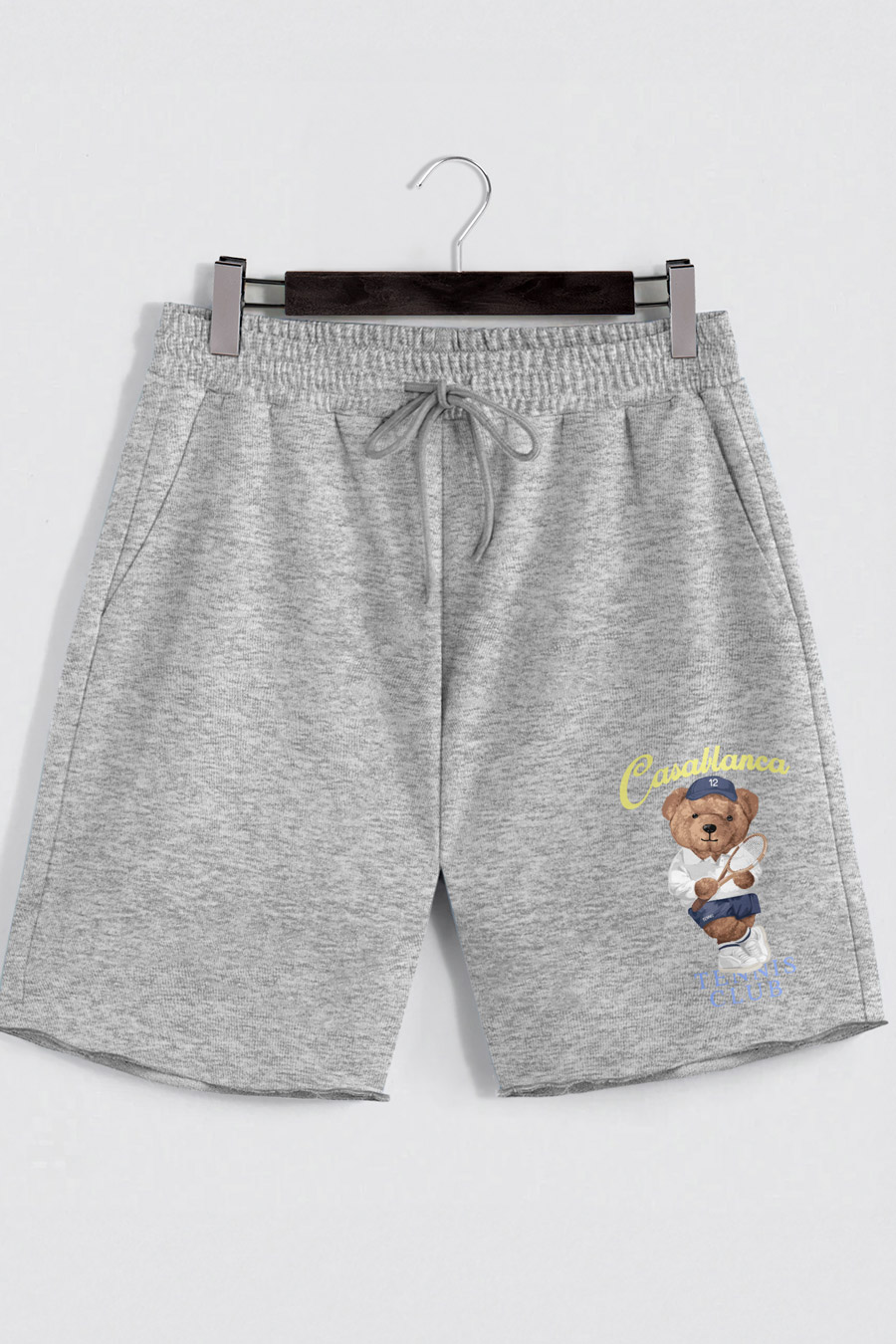 Levně Šortky, Barva Šedá, s Potiskem Tennis Teddy