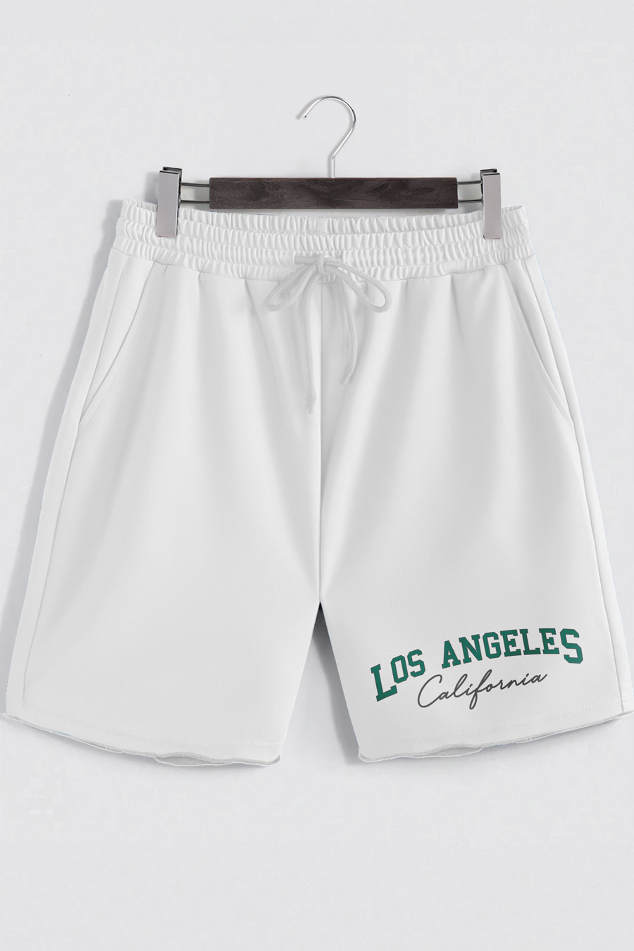 Levně Šortky, Barva Bílá, s Potiskem Los Angeles California