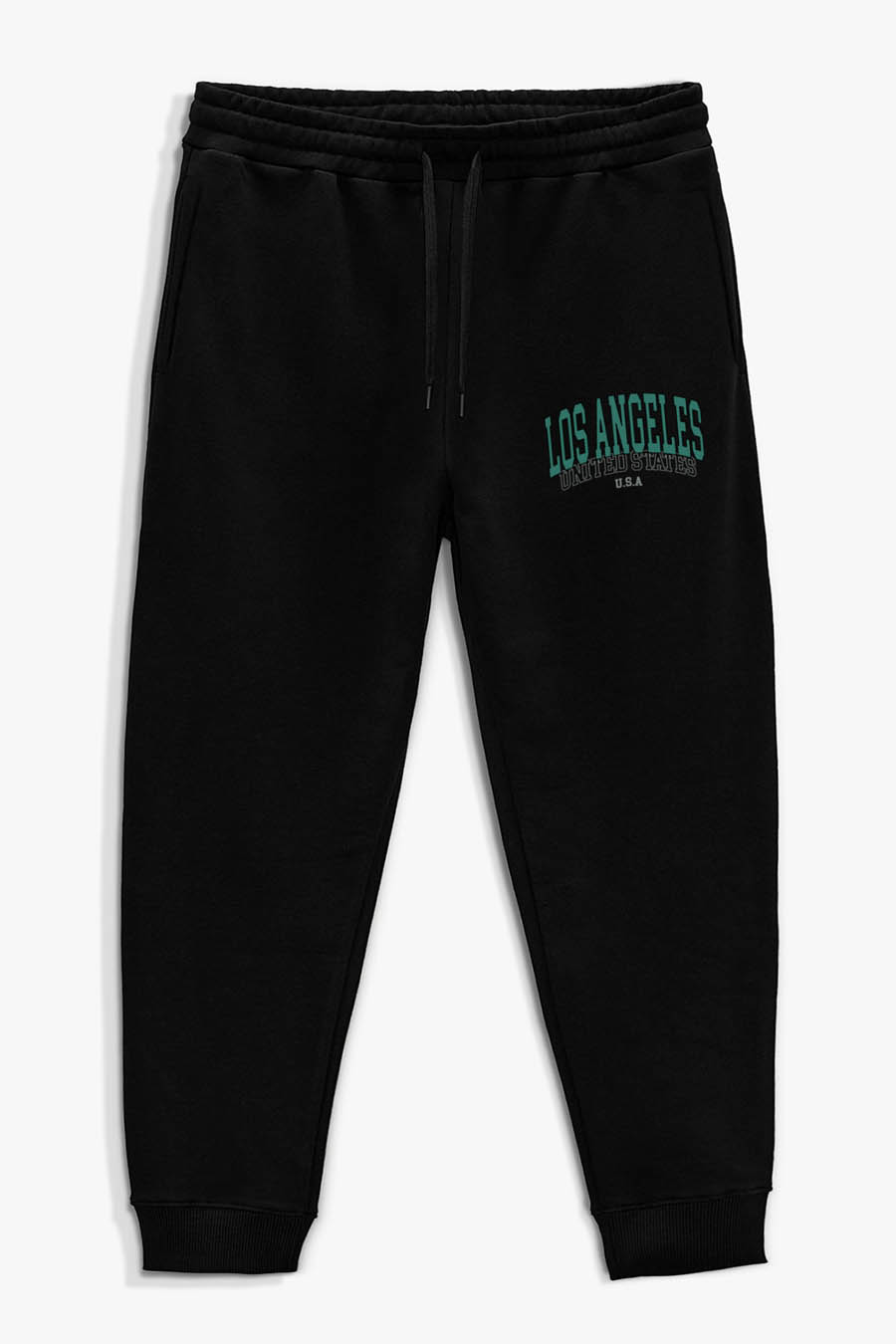 Levně Tepláky Jogger , Barva Černá, s Potiskem Los Angeles USA