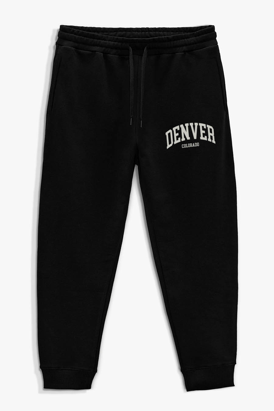 Levně Tepláky Jogger , Barva Černá, s Potiskem Denver Colorado