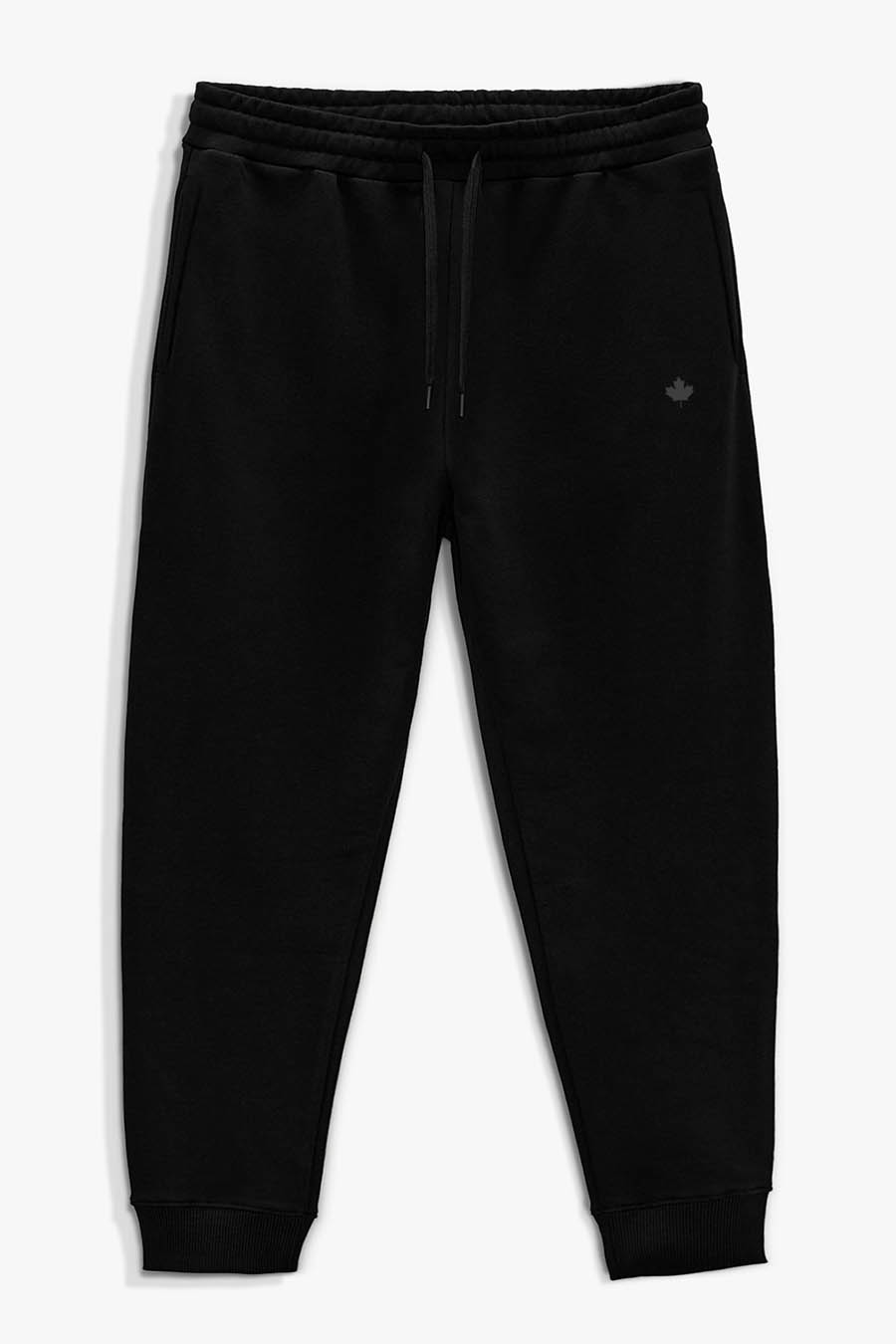 Levně Tepláky Jogger , Barva Černá, s Potiskem Maple Leaf