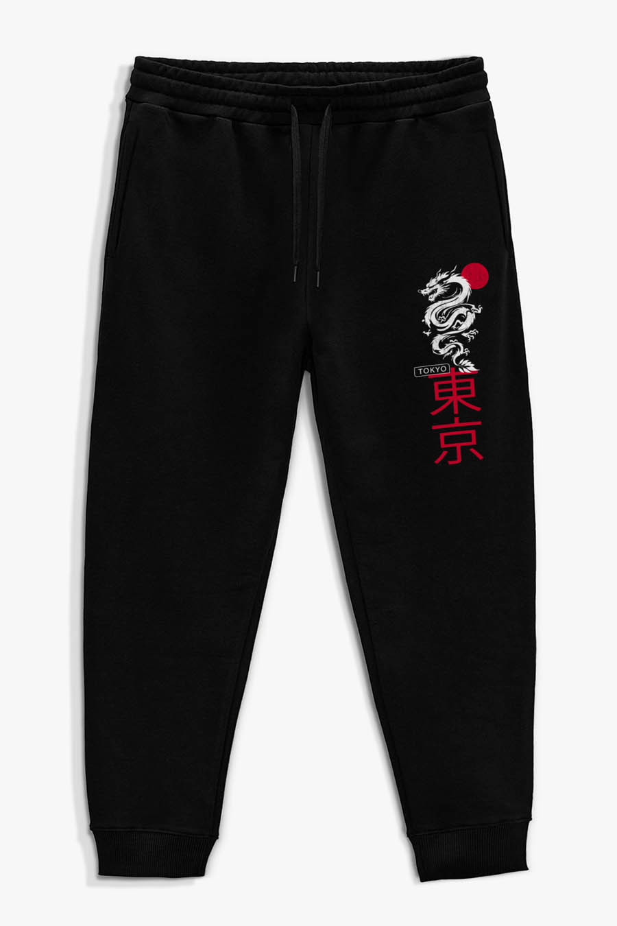 Levně Tepláky Jogger , Barva Černá, s Potiskem Tokyo Rising Dragon