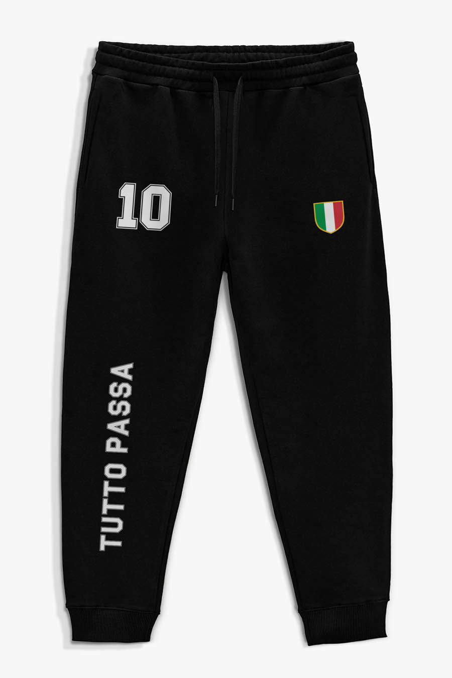 Levně Tepláky Jogger , Barva Černá, s Potiskem Italy 10
