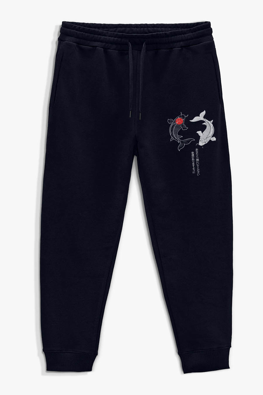Levně Tepláky Jogger , Barva Modrá, s Potiskem Yin Yang Koi Fish