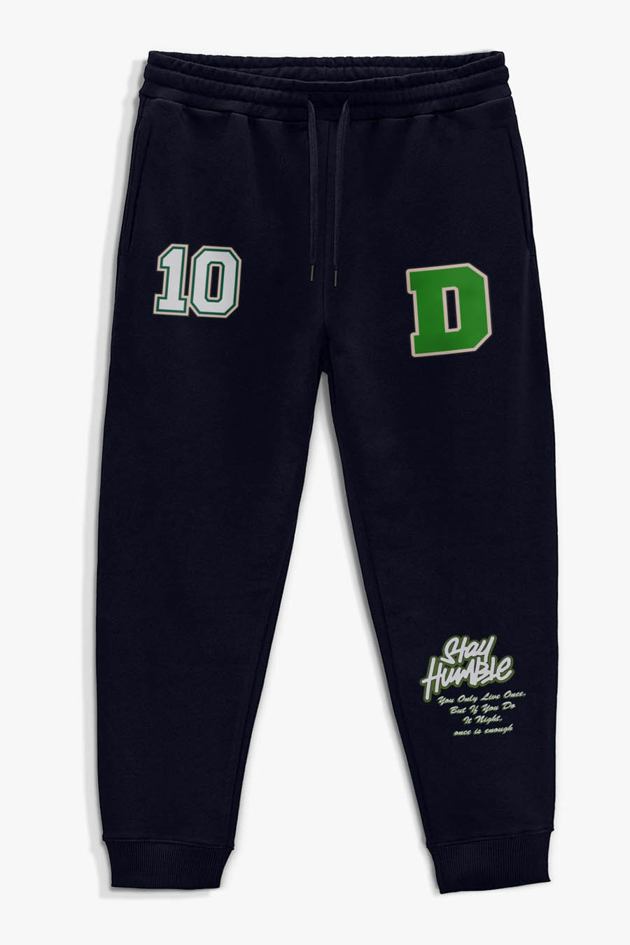 Levně Tepláky Jogger , Barva Modrá, s Potiskem Stay Humble 10