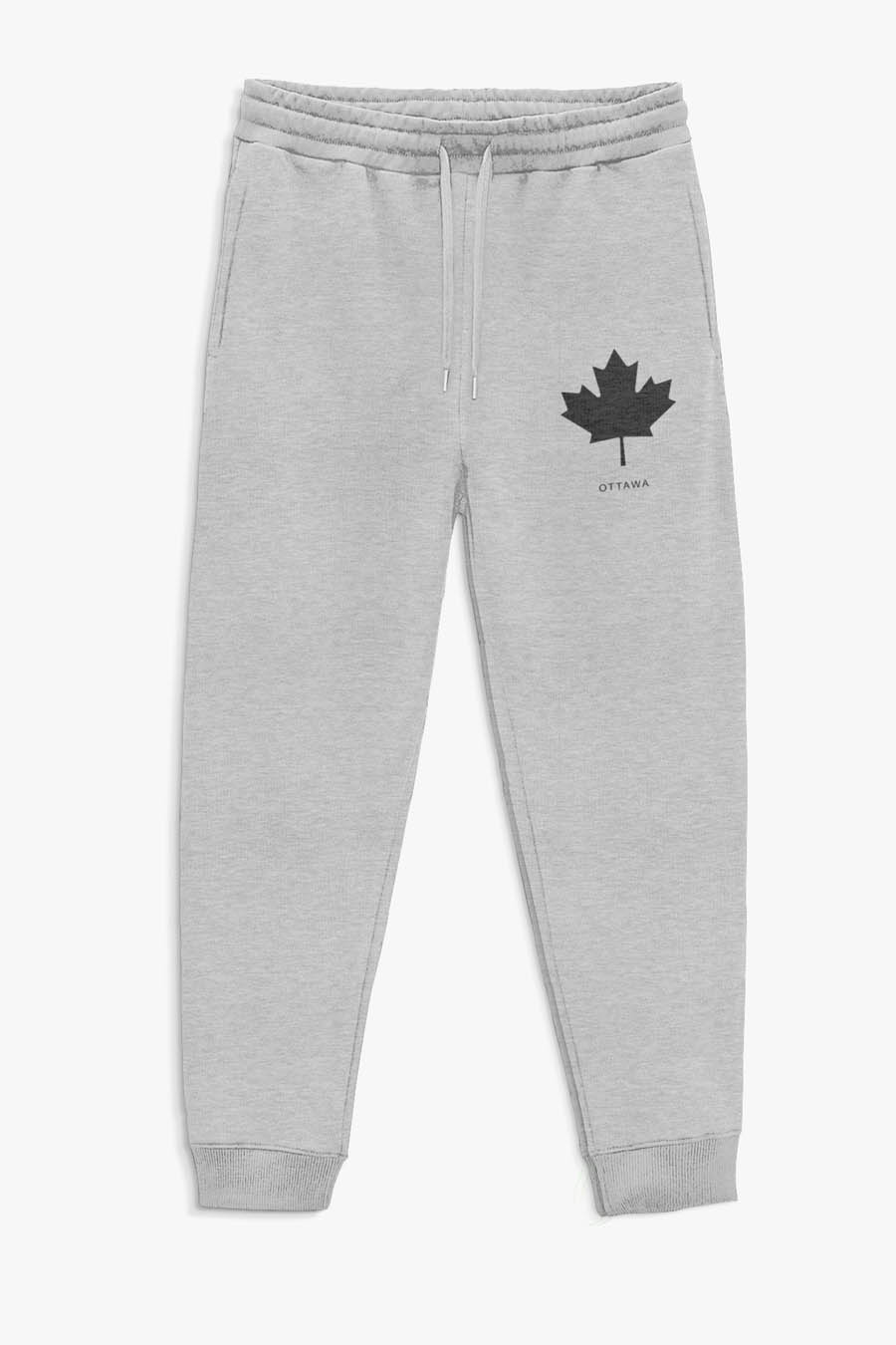 Levně Tepláky Jogger , Barva Šedá, s Potiskem Ottawa Canada