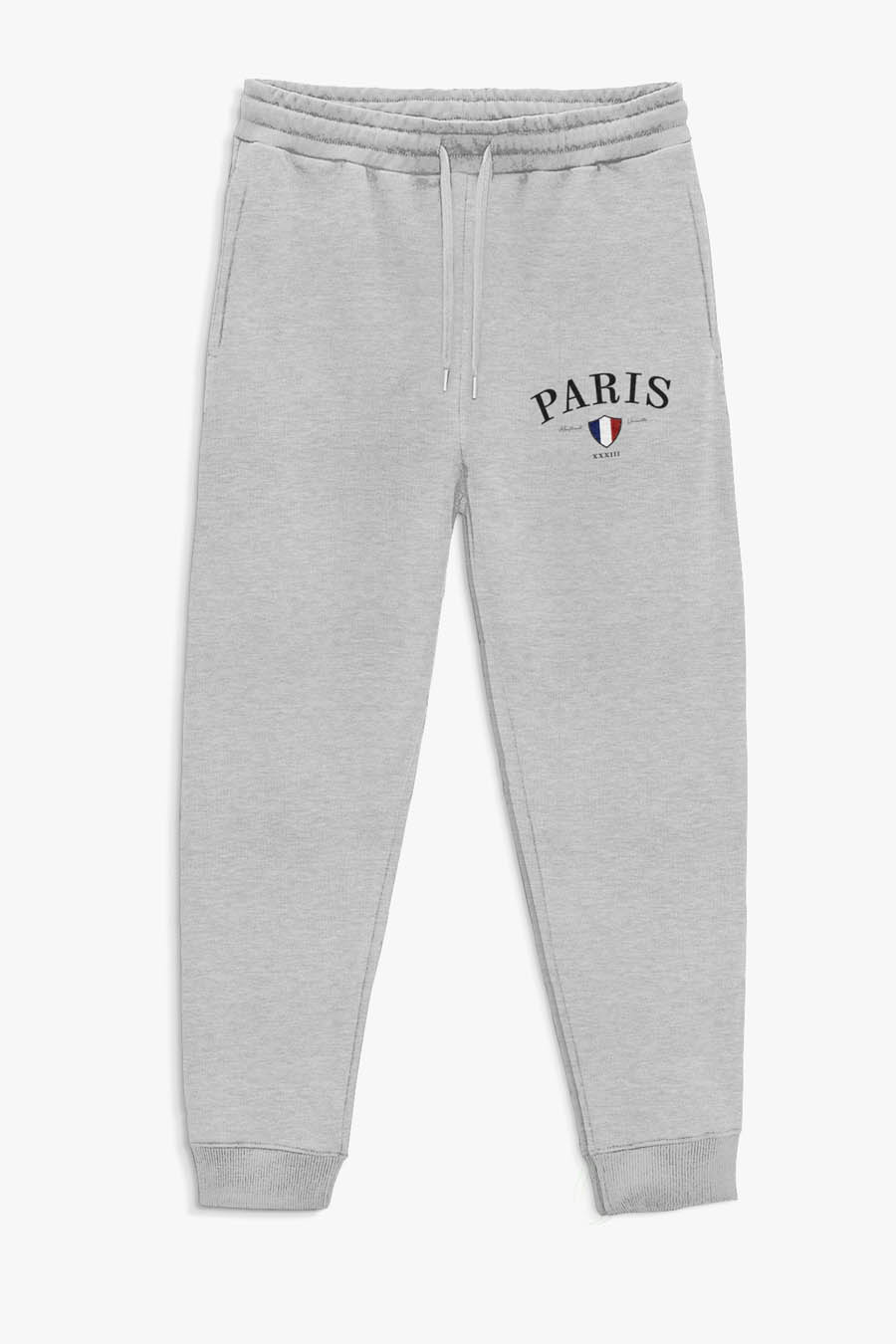 Levně Tepláky Jogger , Barva Šedá, s Potiskem Paris XXXIII