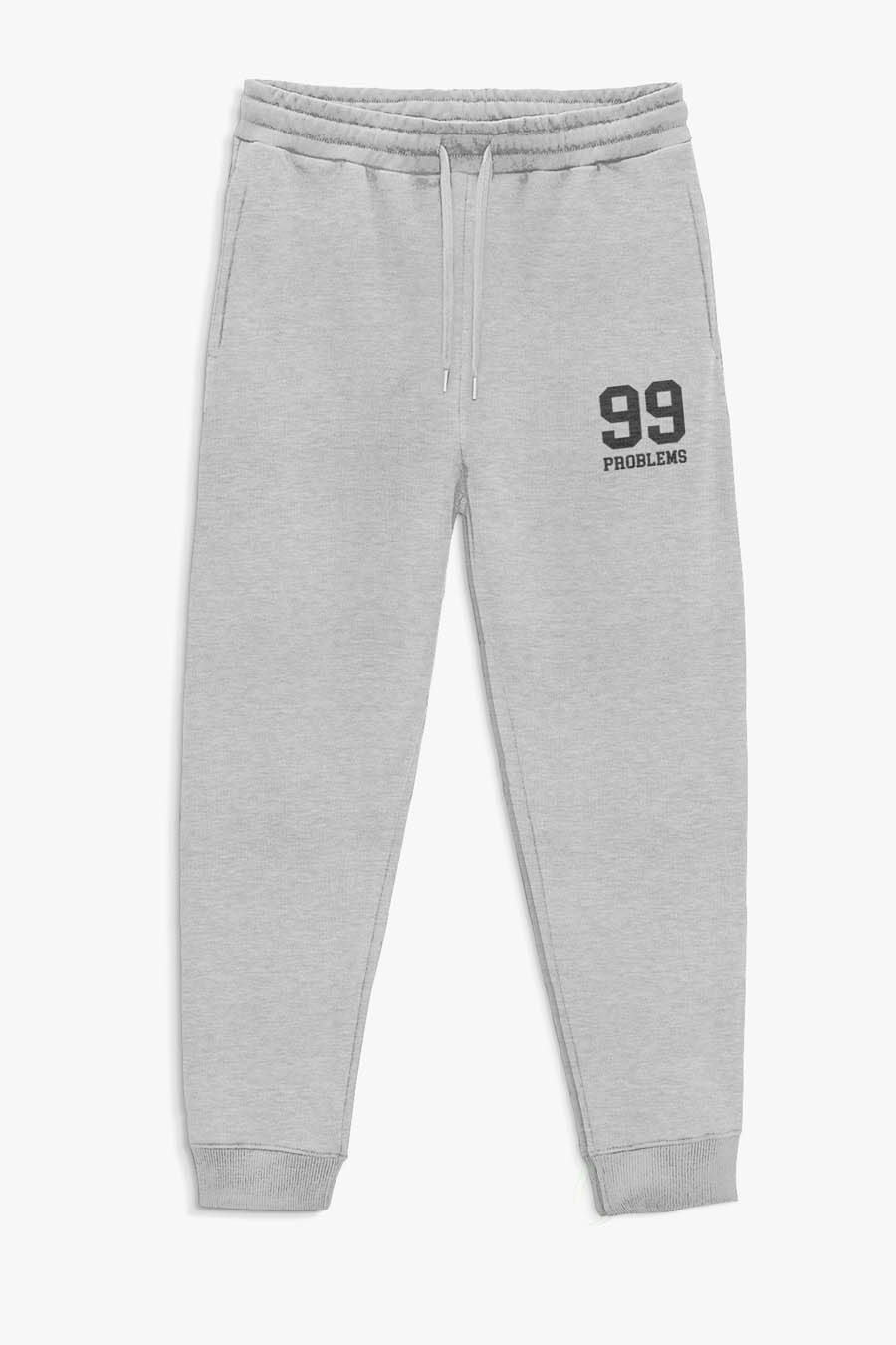 Levně Tepláky Jogger , Barva Šedá, s Potiskem 99 Problems