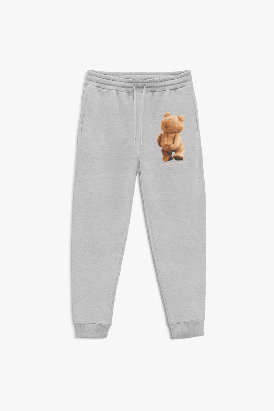 Levně Tepláky Jogger , Barva Šedá, s Potiskem Teddys Opinion