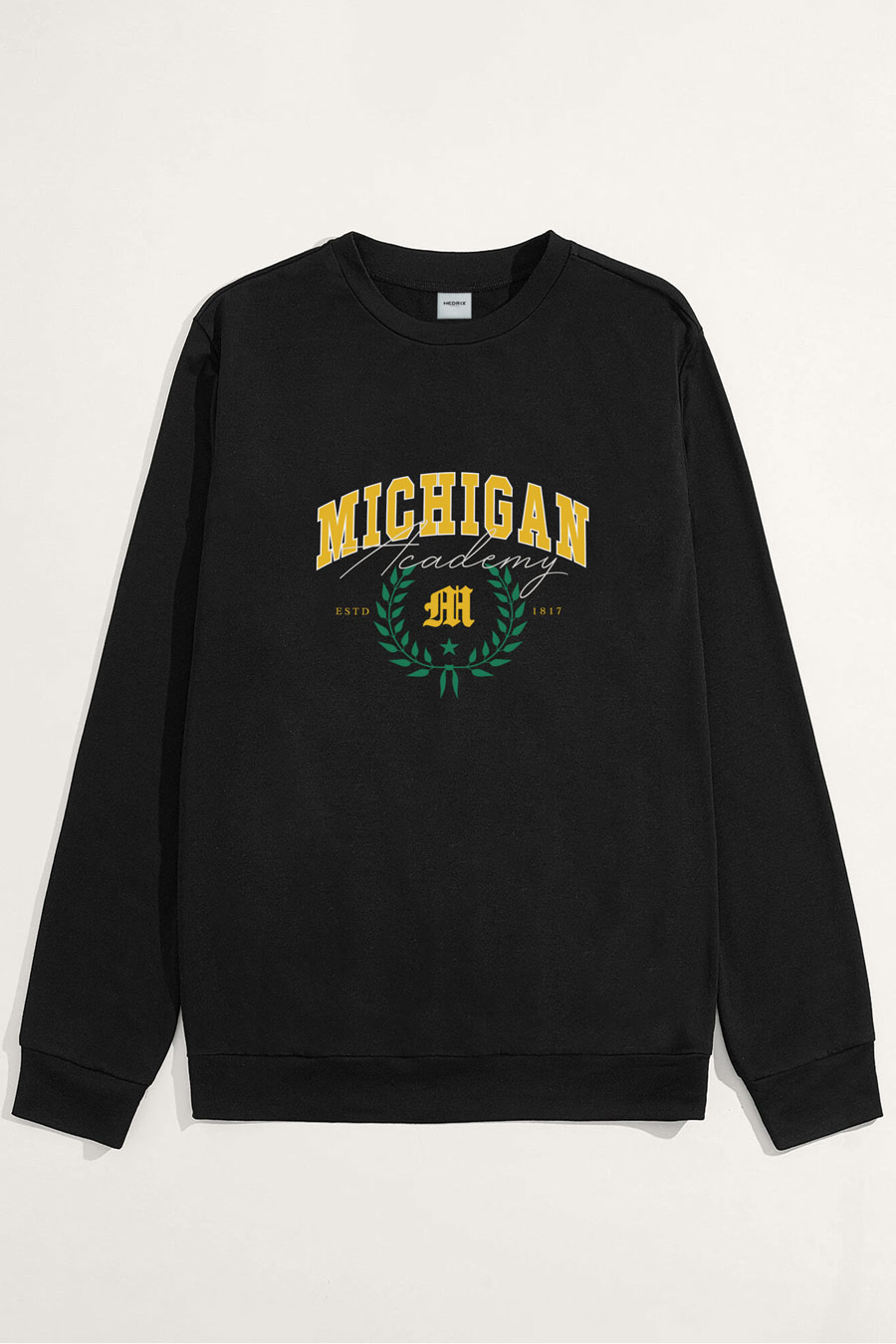 Levně Mikina, Barva Černá, s Potiskem Michigan Academy