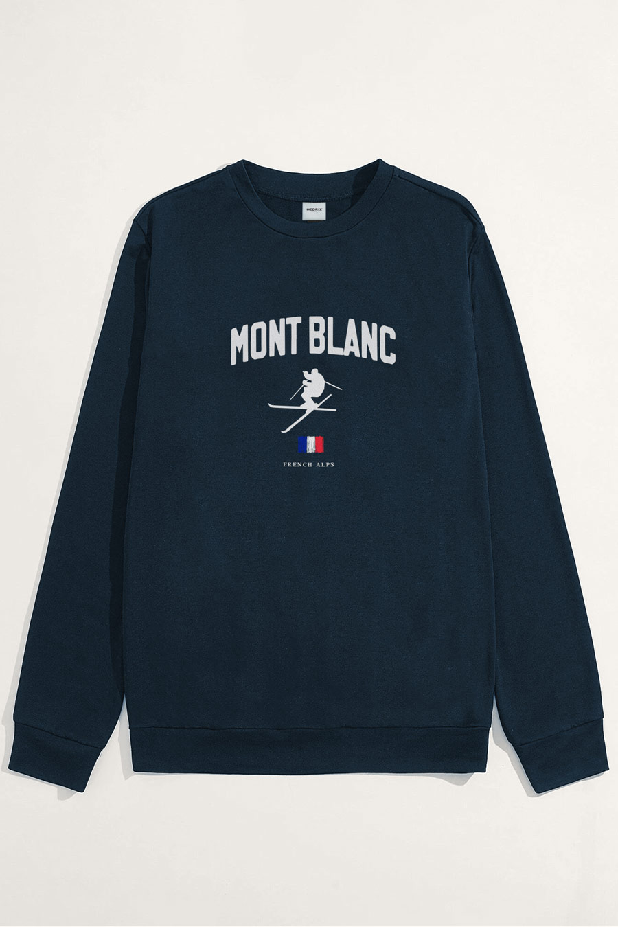 Levně Mikina, Barva Modrá, s Potiskem Mont Blanc Alps