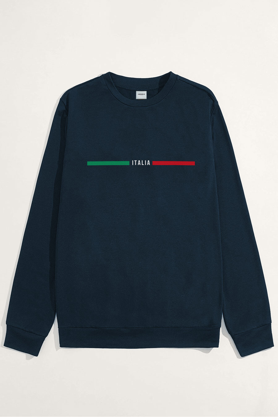 Levně Mikina, Barva Modrá, s Potiskem Italia Red Green