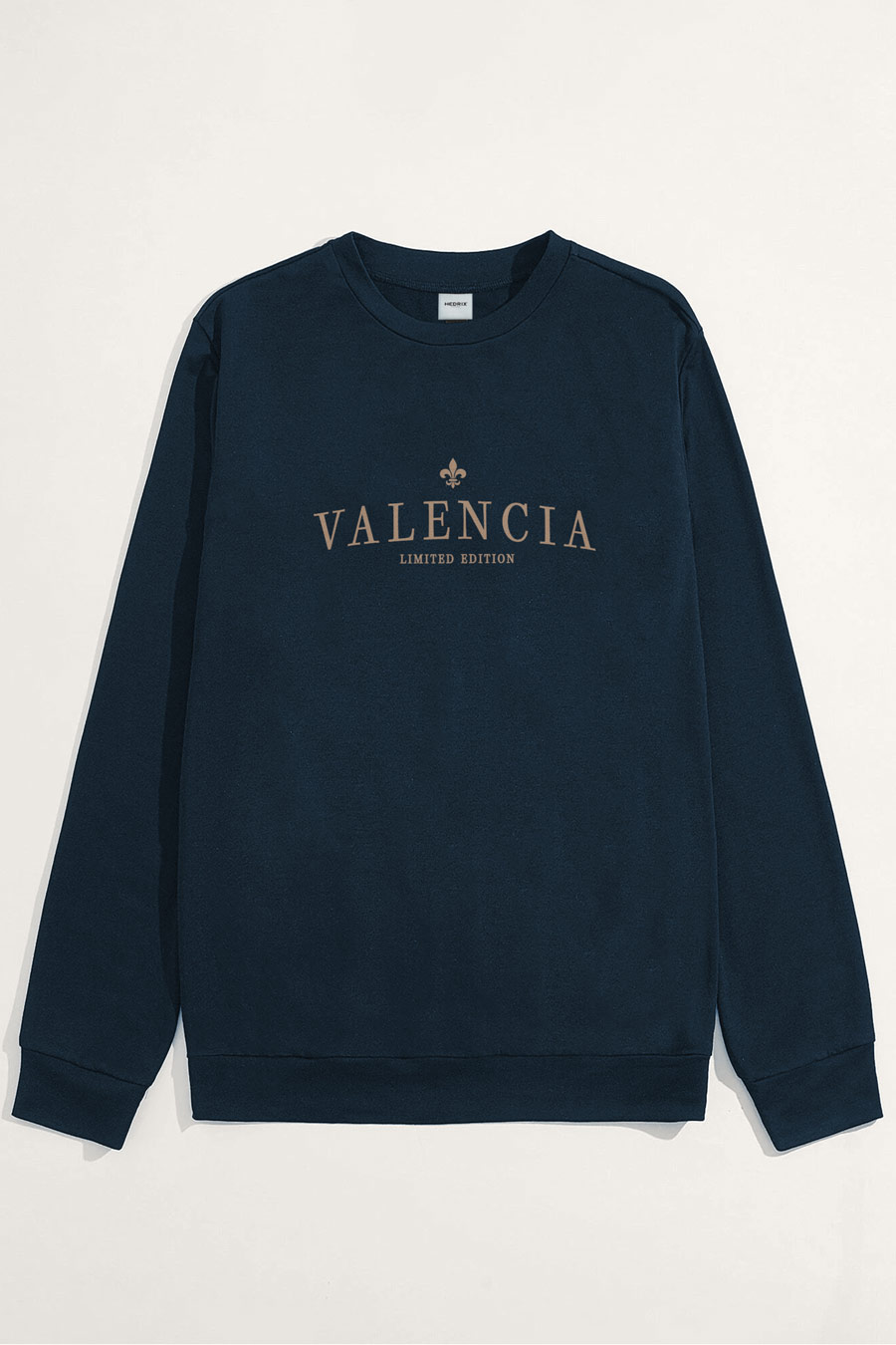Levně Mikina, Barva Modrá, s Potiskem Valencia Limited