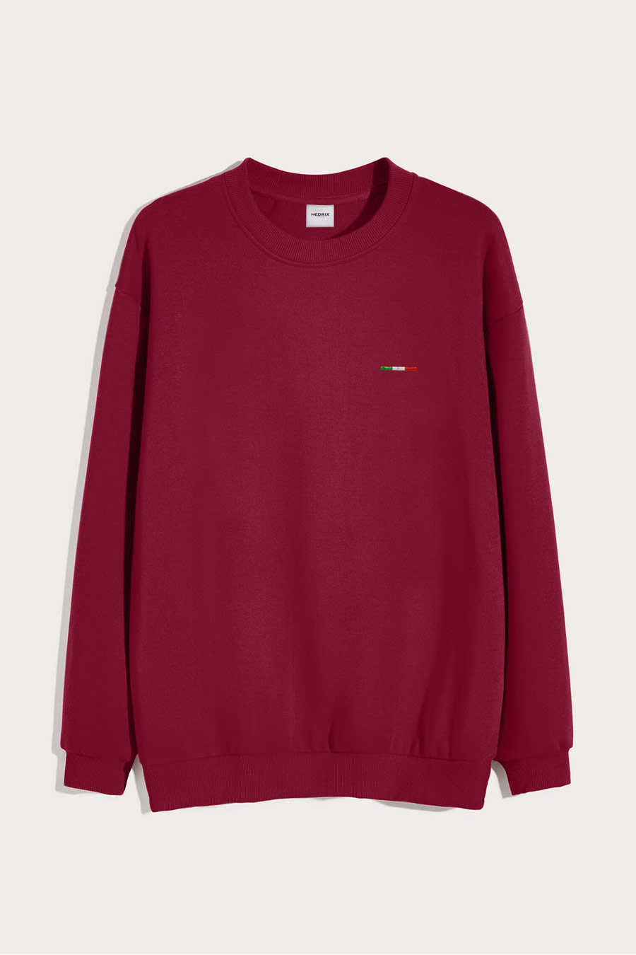 Levně Mikina, Barva Bordó, s Potiskem Italian Stripe