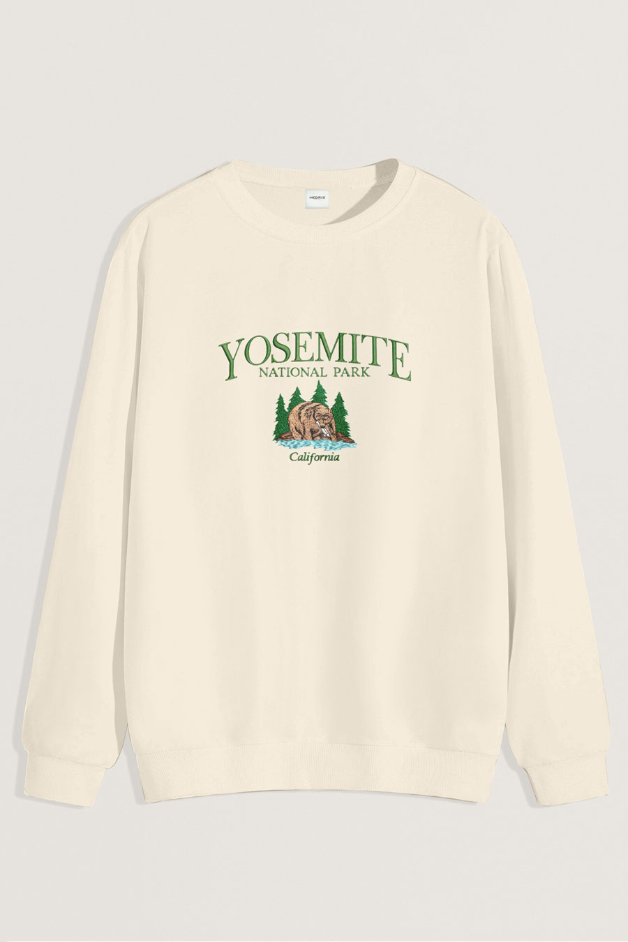 Levně Mikina, Barva Ekru, s Potiskem Yosemite Park