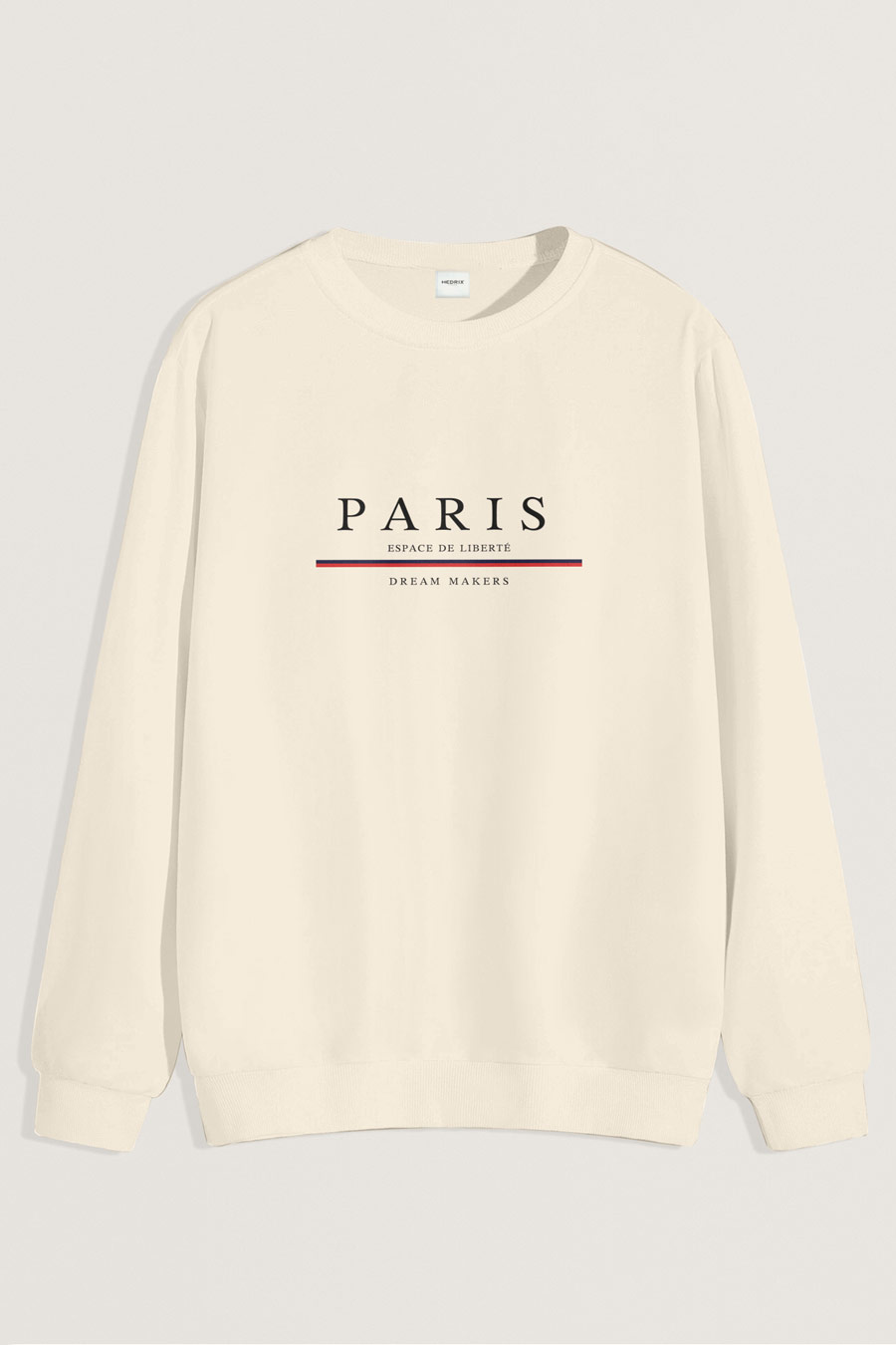 Levně Mikina, Barva Ekru, s Potiskem Paris Dream Makers