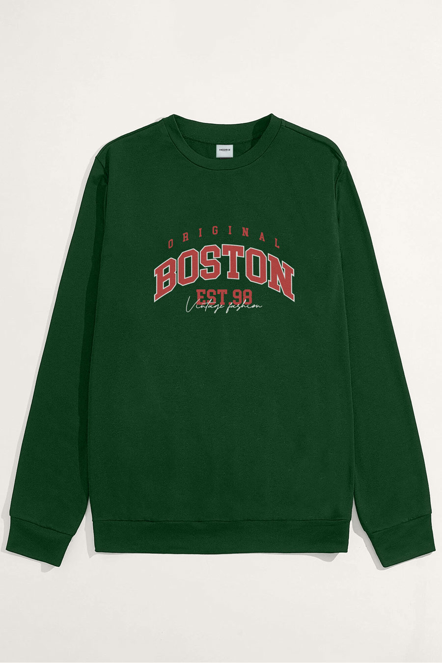 Levně Mikina, Barva Zelená, s Potiskem Boston Original