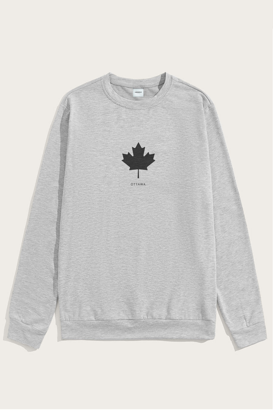 Levně Mikina, Barva Šedá, s Potiskem Ottawa Canada