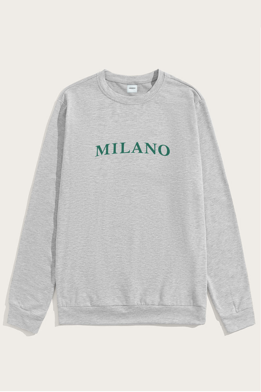 Levně Mikina, Barva Šedá, s Potiskem Milano Green