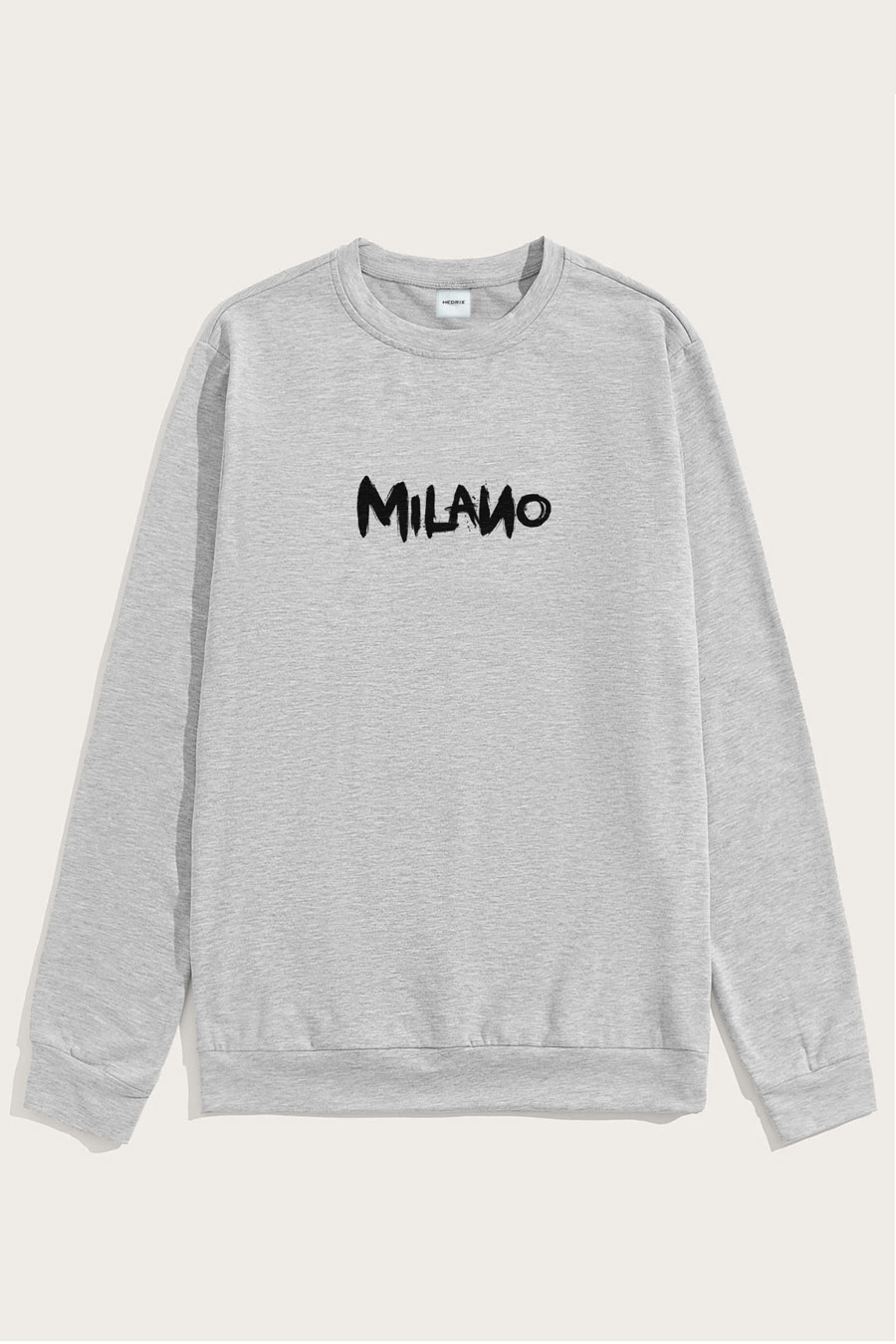 Levně Mikina, Barva Šedá, s Potiskem Milano Graffiti