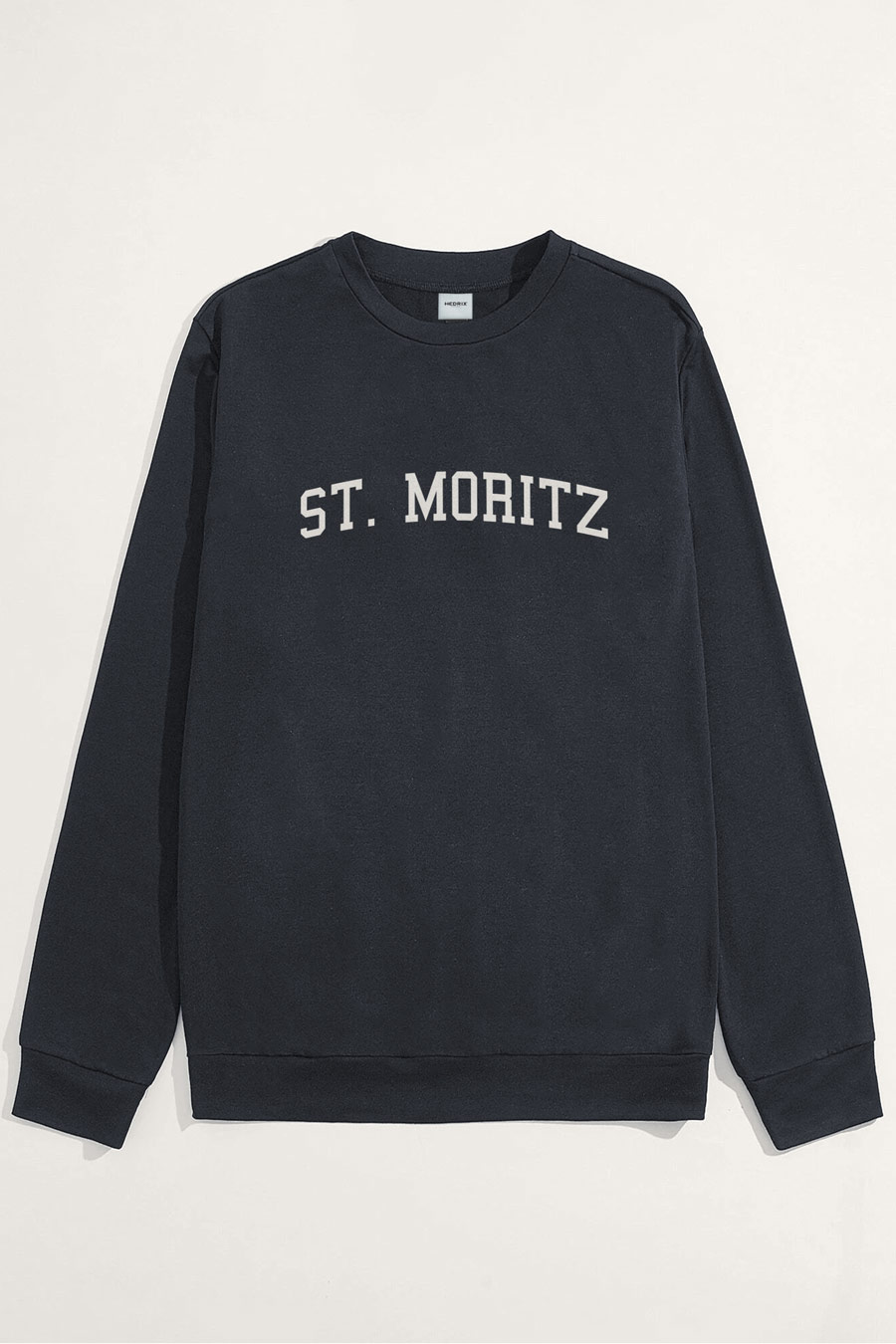 Levně Mikina, Barva Železitě Šedá, s Potiskem St. Moritz