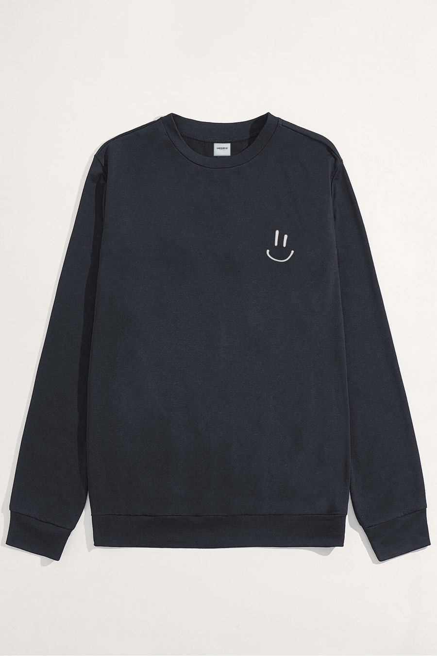 Levně Mikina, Barva Železitě Šedá, s Potiskem Smiley Face